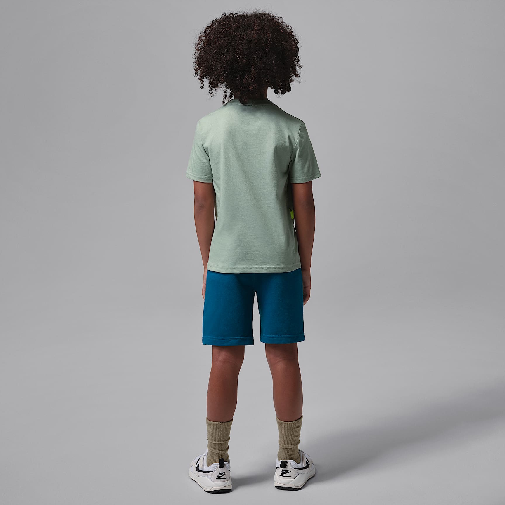 Conjunto Jumbo Jumpman de 2 piezas de shorts para niños talla pequeña Jordan – Azul – vista 2