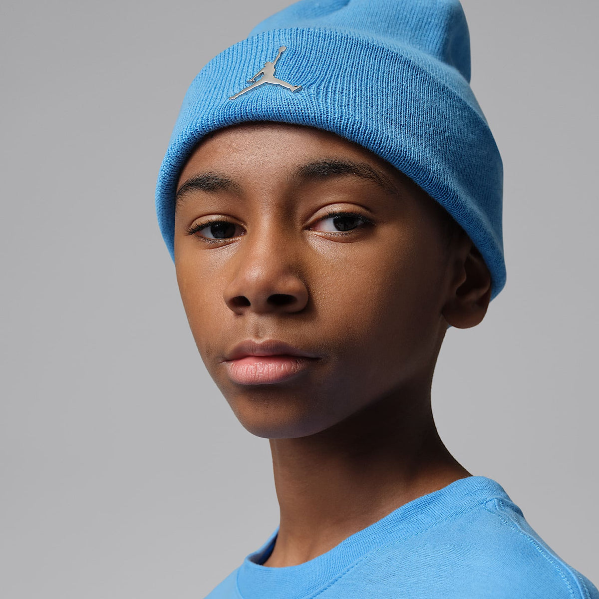 Playera bordada Jumpman Air para niños talla grande Jordan – Azul – vista 3