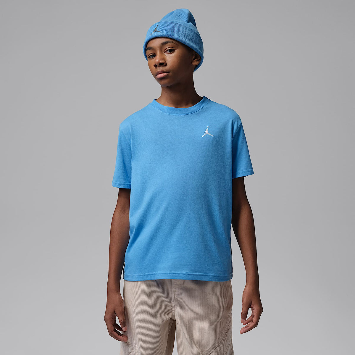 Playera bordada Jumpman Air para niños talla grande Jordan – Azul – vista 1