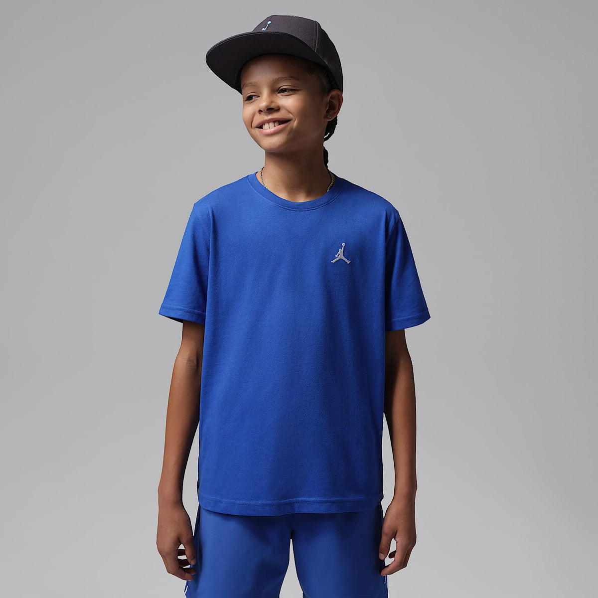 Playera bordada Jumpman Air para niños talla grande Jordan – Royal juego – vista 1