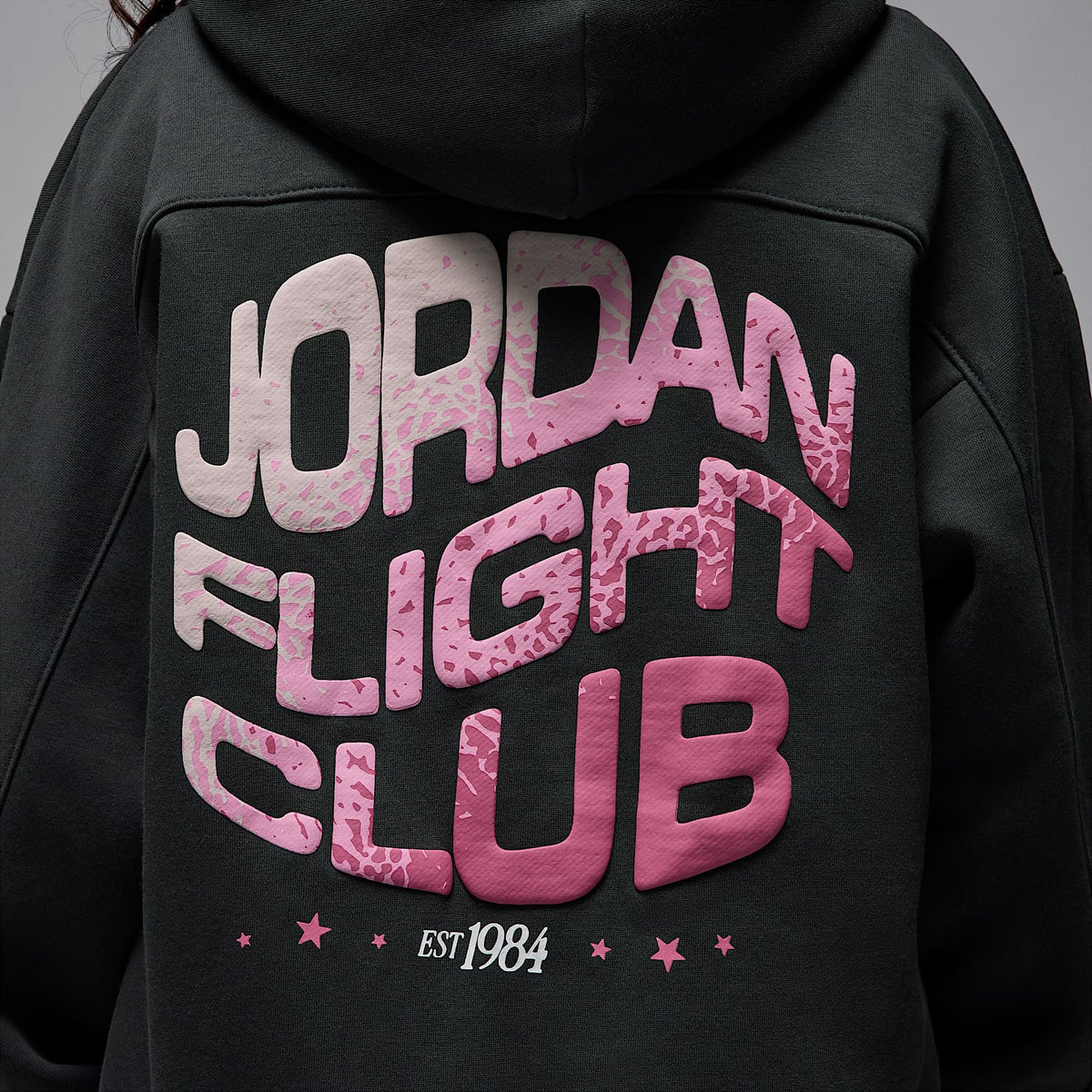 Sudadera con gorro sin cierre de satén oversized para niños talla grande Jordan Jumpman Club – Sombrío apagado – vista 6