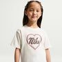 Playera de corte cuadrado Juxta-Girl para niños talla pequeña Nike – Vela – vista 1
