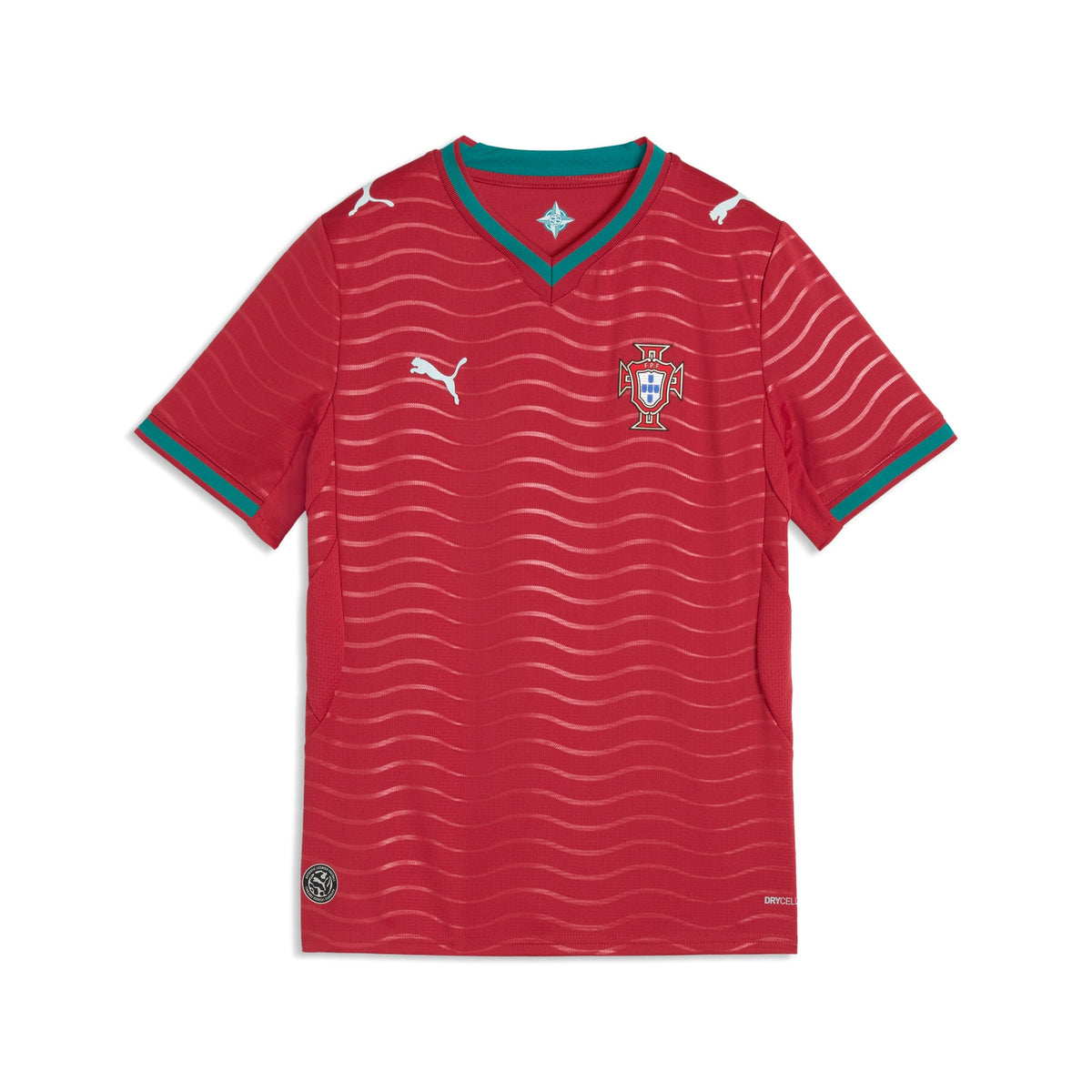 Jersey réplica local de Portugal 2026 para adolescentes – Club Red-Green Lagoon – vista 6