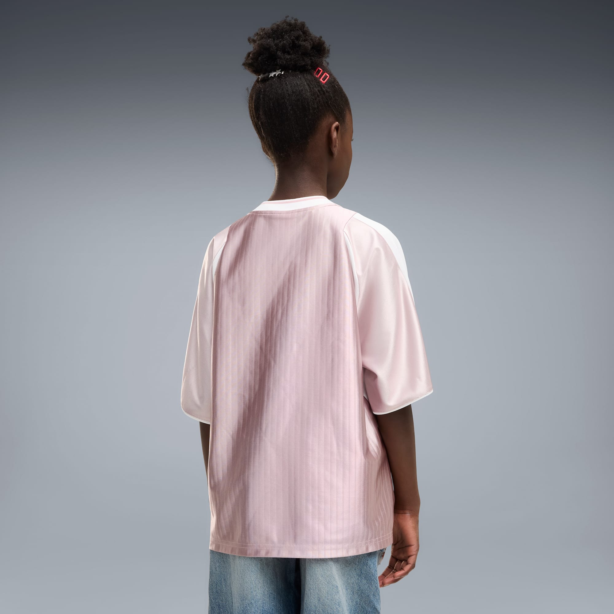Jersey de futbol holgado juvenil T7 – Misty Pink – vista 2