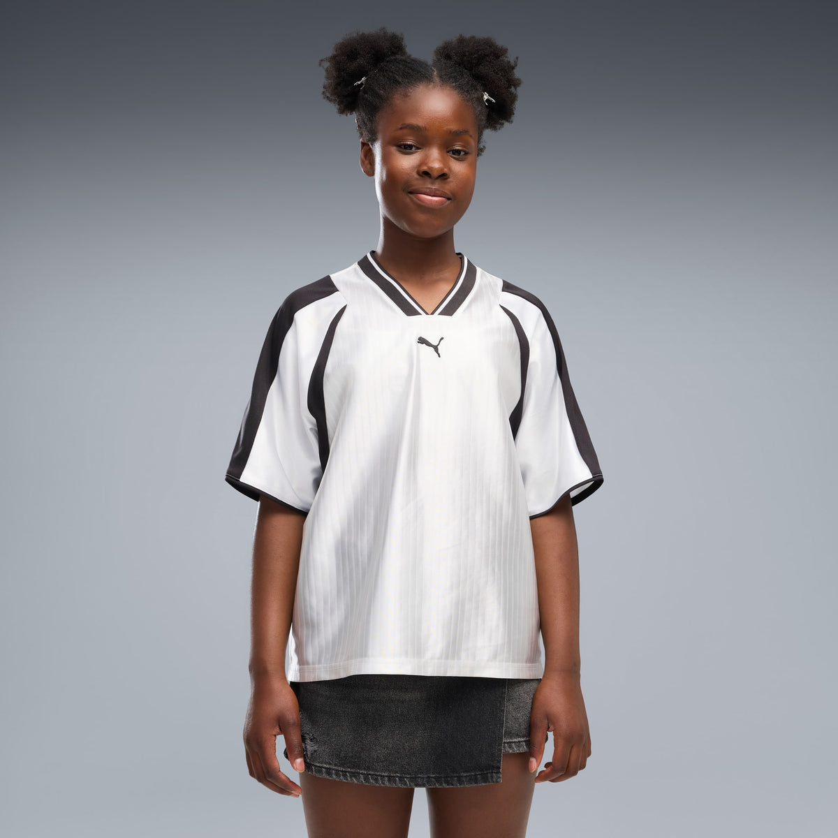 Jersey de futbol holgado juvenil T7 – PUMA WHITE – vista 1