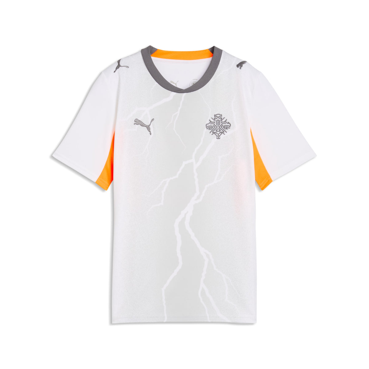 Jersey de futbol juvenil visitante de Islandia – PUMA White-Cool Dark Gray – vista 5