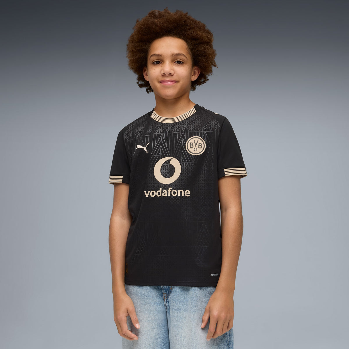 Jersey de futbol juvenil Borussia Dortmund Edición Especial – PUMA Black-Alabaster – vista 1