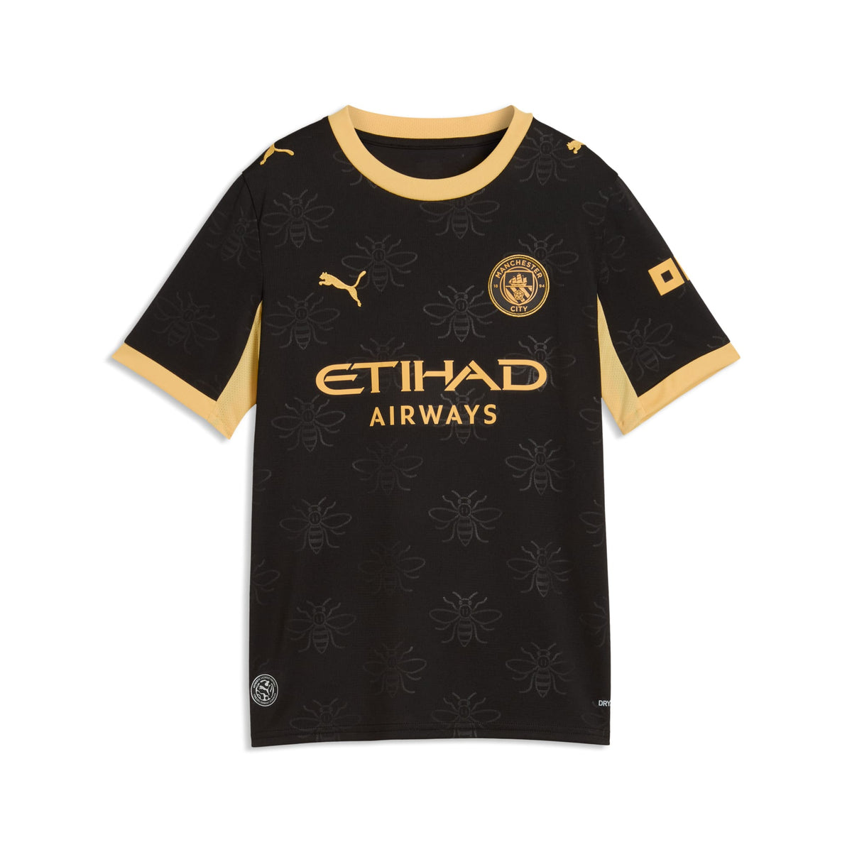 Jersey de futbol juvenil Manchester City visitante – PUMA Black-Flaxen – vista 5