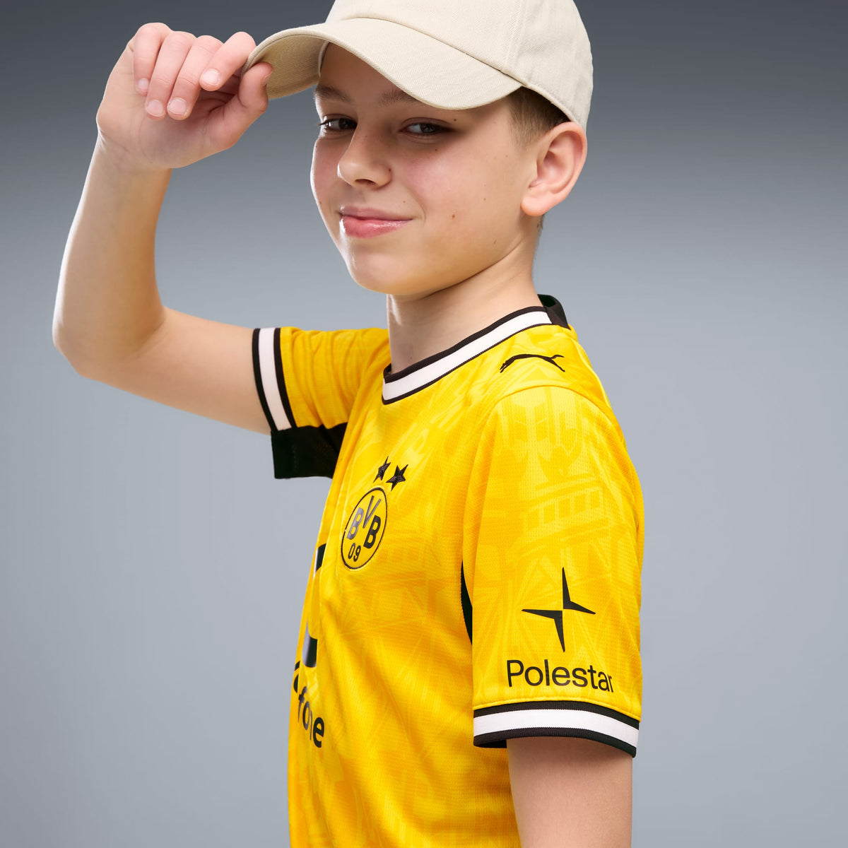 Jersey de futbol juvenil del Borussia Dortmund local – Faster Yellow-PUMA Black – vista 2