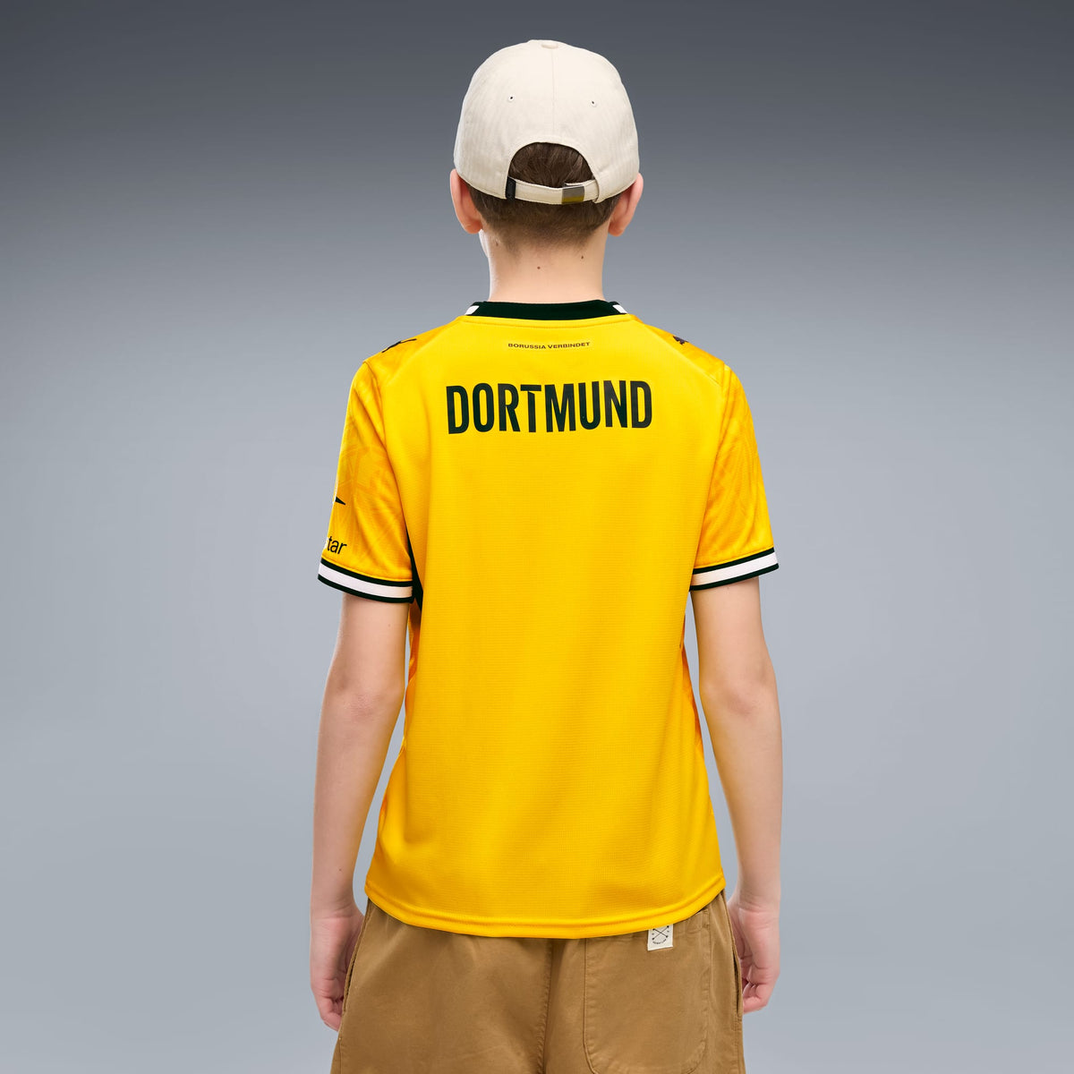 Jersey de futbol juvenil del Borussia Dortmund local – Faster Yellow-PUMA Black – vista 4