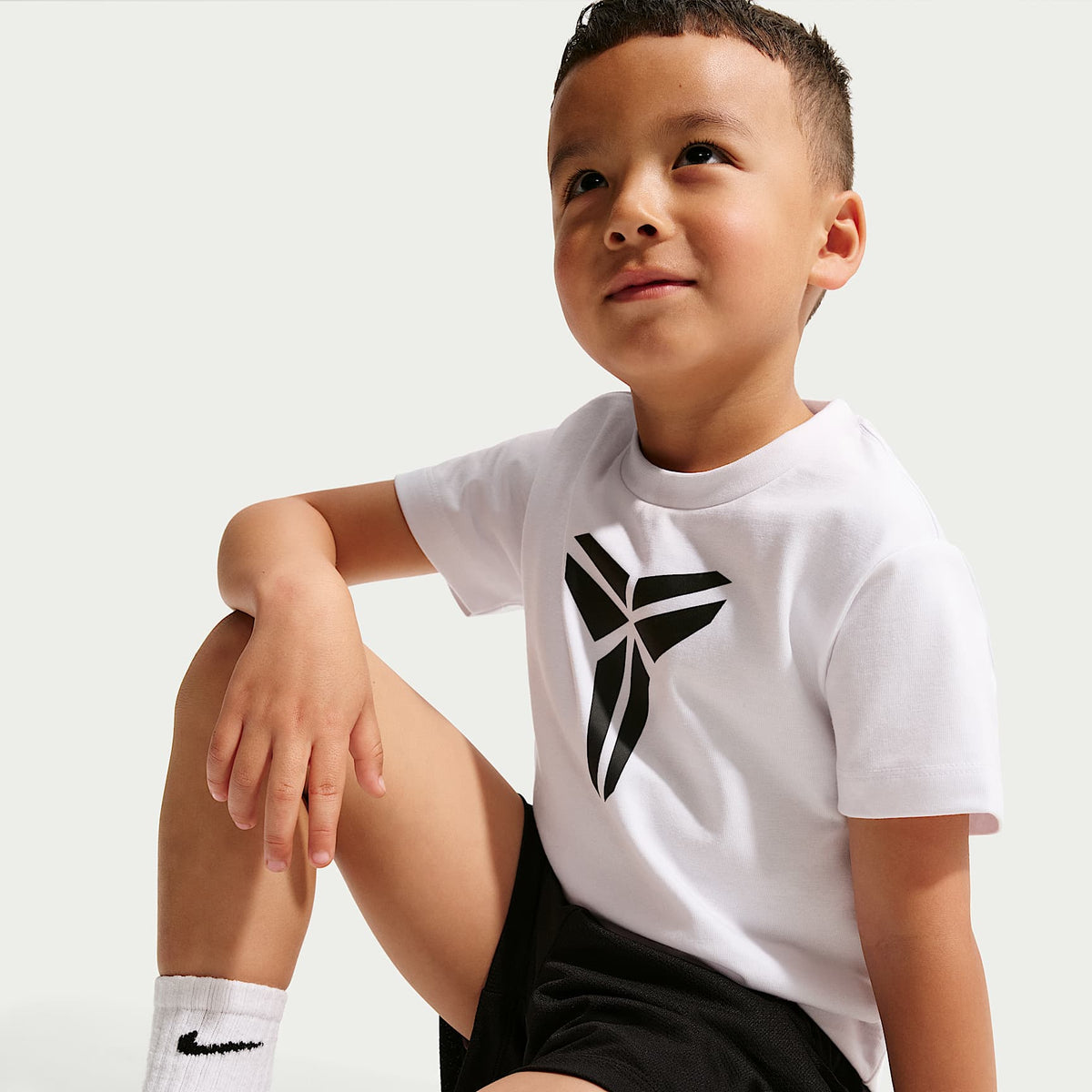 Playera Quick Dry con logotipo Sheath infantil Kobe – Blanco – vista 3