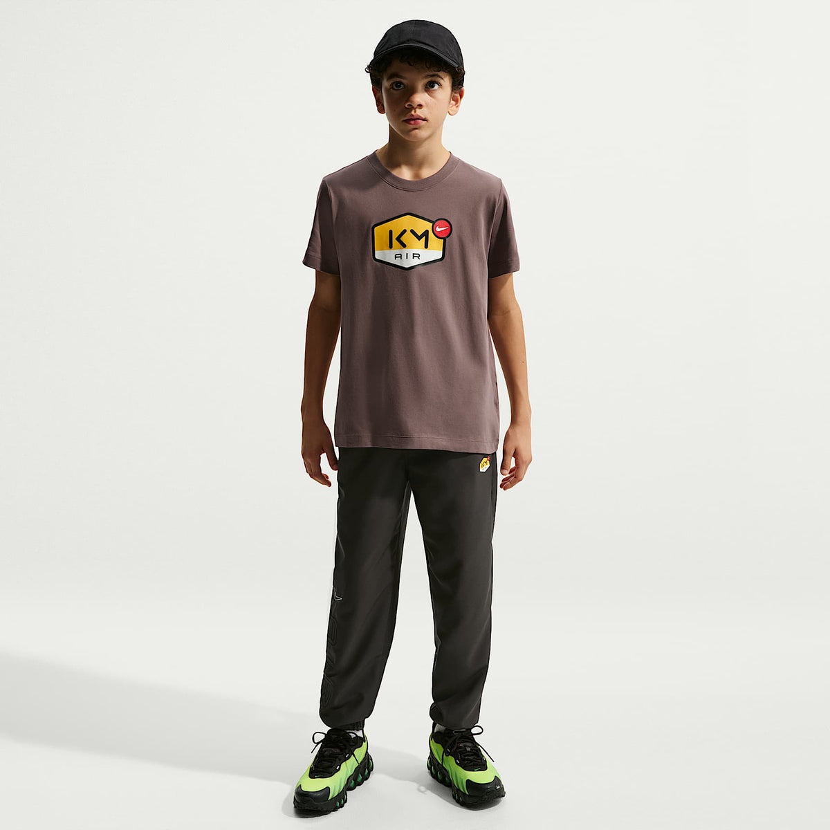 Playera Dri-FIT para niños talla grande Kylian Mbappé – Eclipse ciruela – vista 4