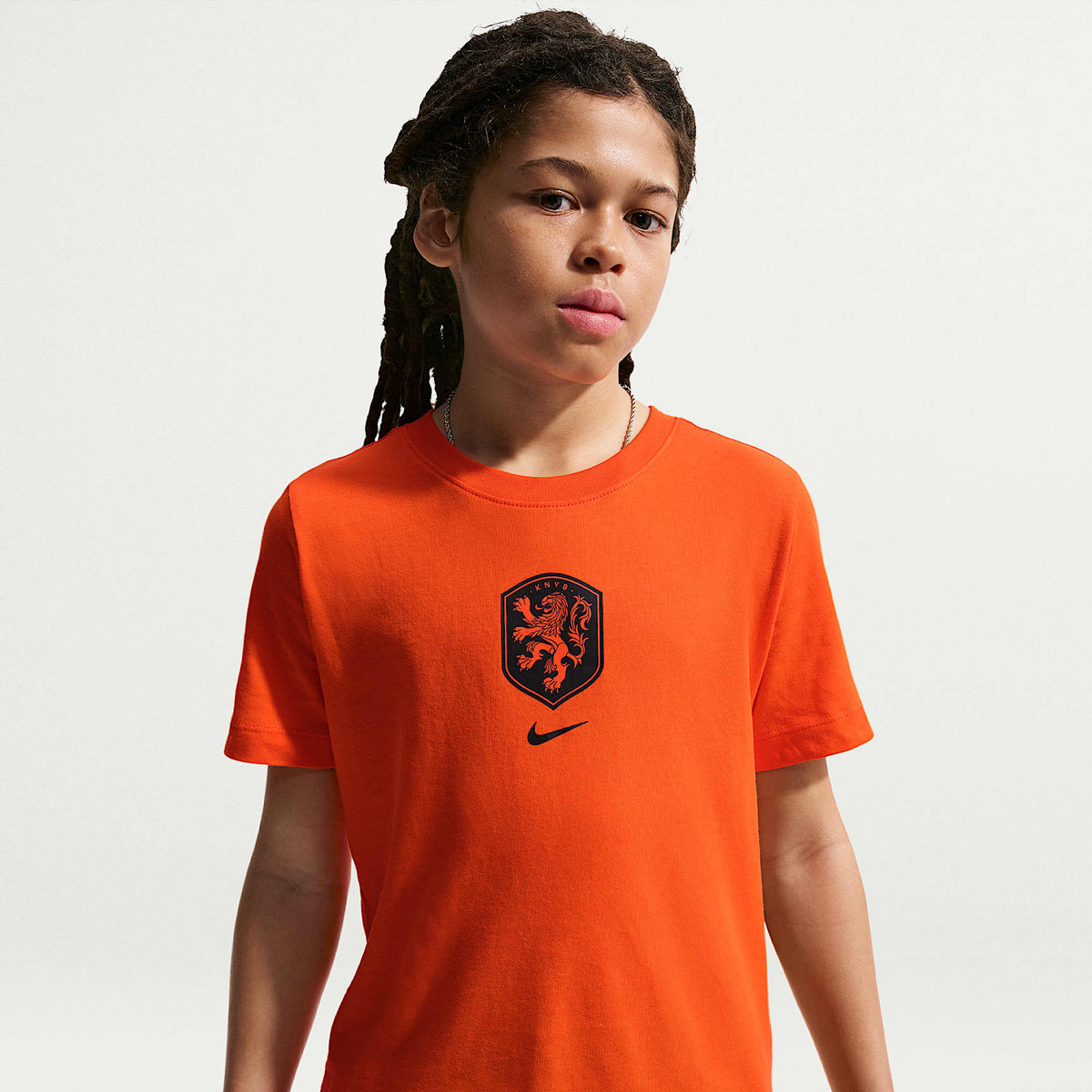 Playera de fútbol Nike para niños talla grande Netherlands – Naranja seguridad – vista 1