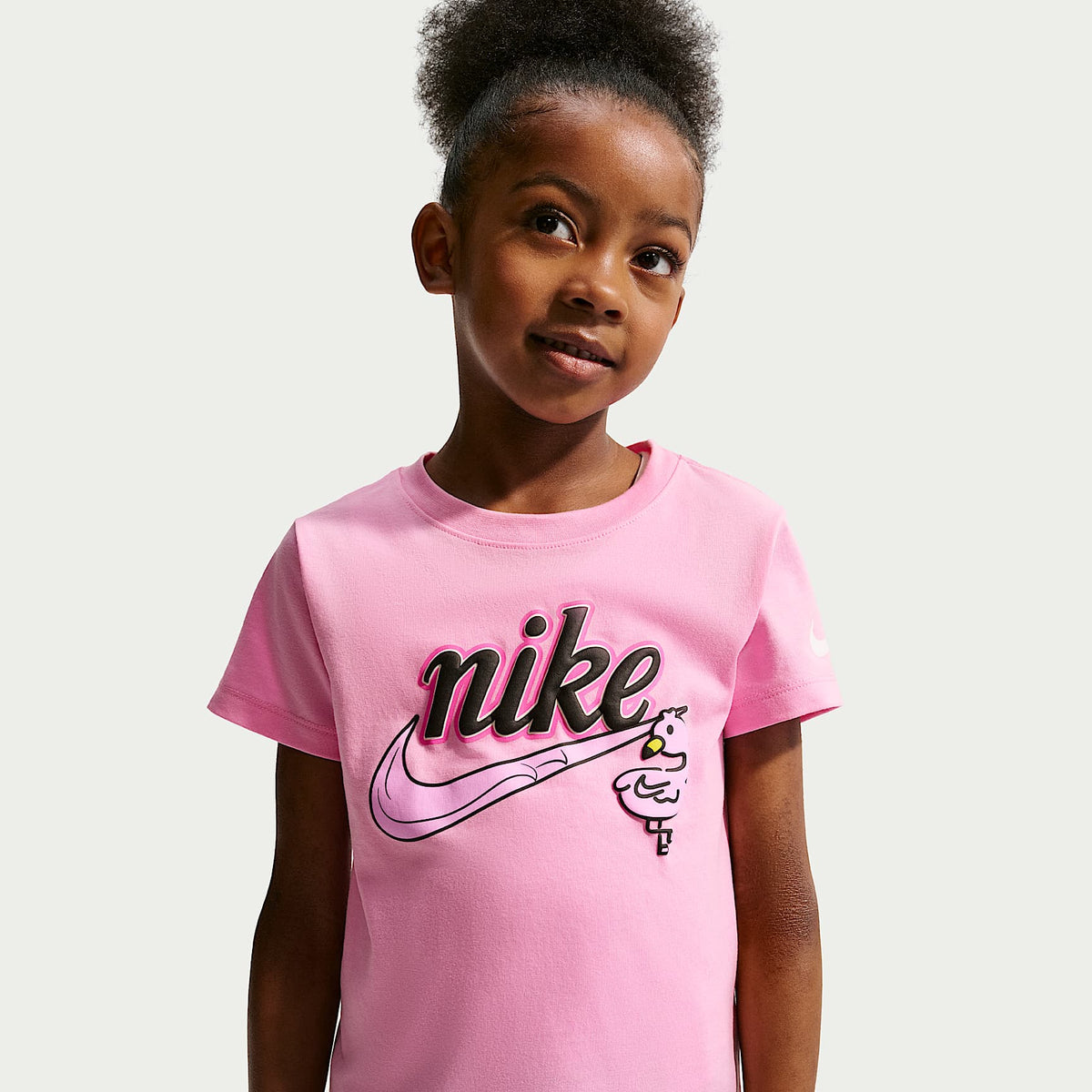 Playera Connected para niños talla pequeña Nike – Rosa amanecer – vista 1