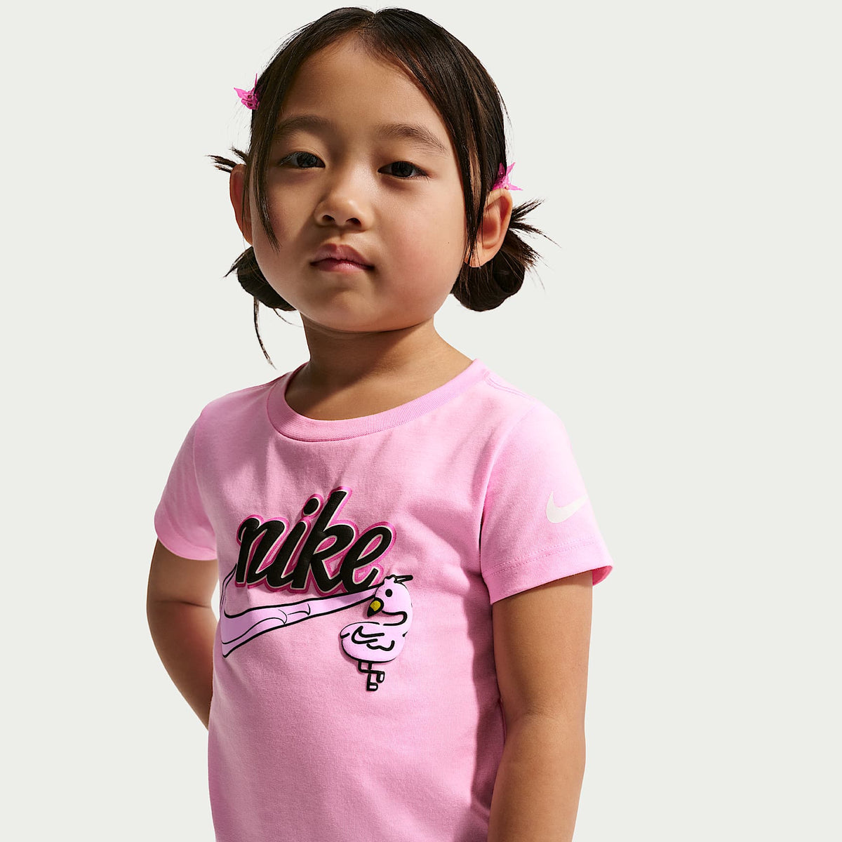 Playera Connected infantil Nike – Rosa amanecer – vista 1