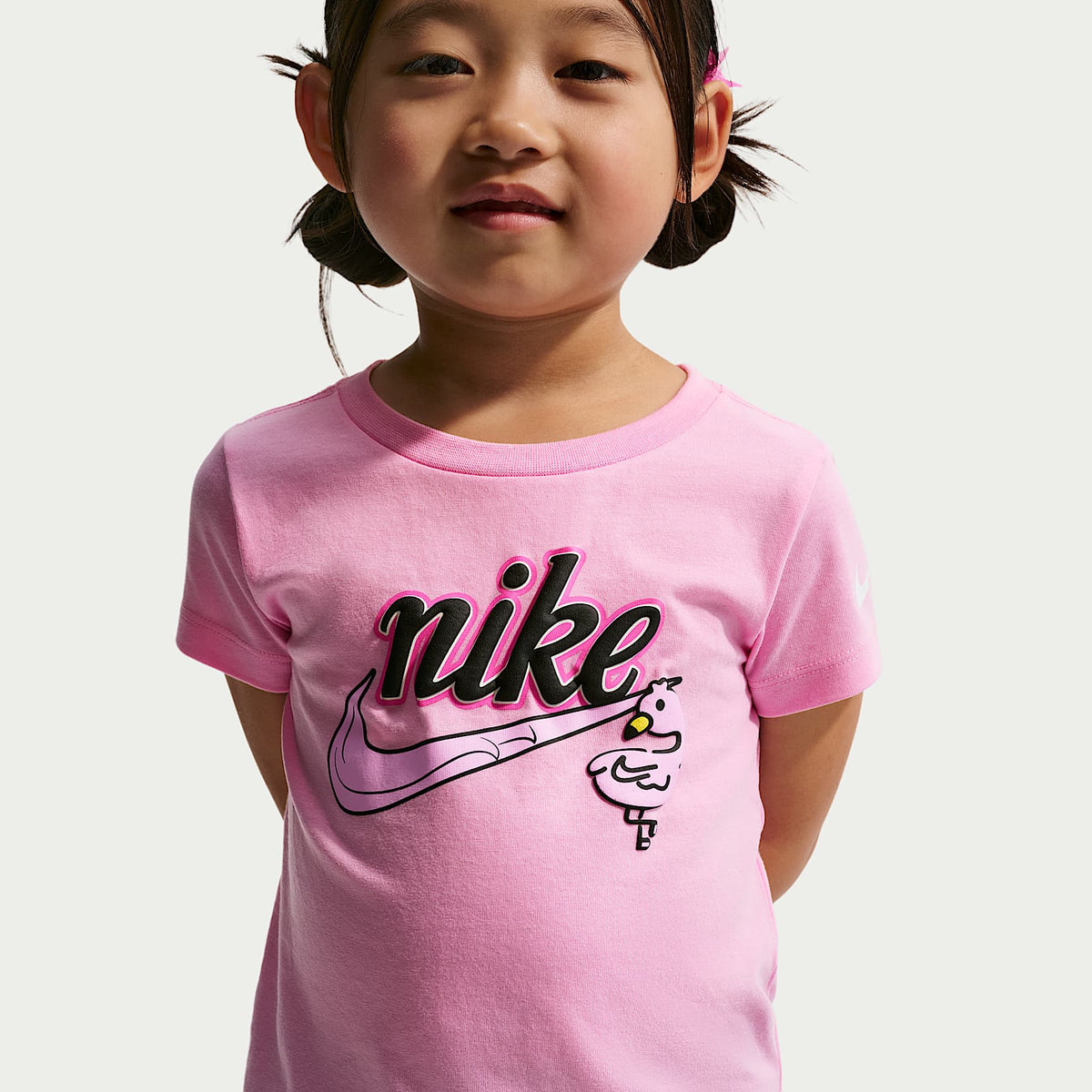 Playera Connected infantil Nike – Rosa amanecer – vista 3