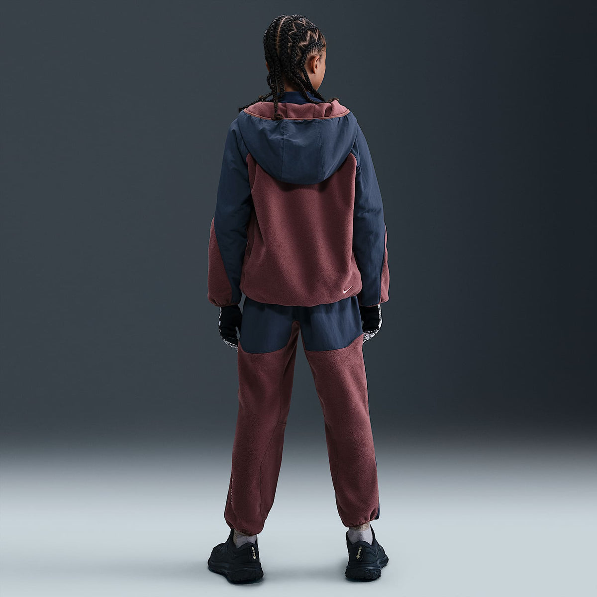 Pants Polartec® para niños talla grande Nike ACG "Wolf Tree" – Rojo sepia/Trueno azul/Blanco cumbre – vista 6
