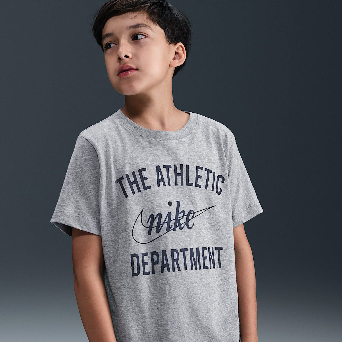 Playera para niños talla grande Nike Air – Gris oscuro jaspeado – vista 1