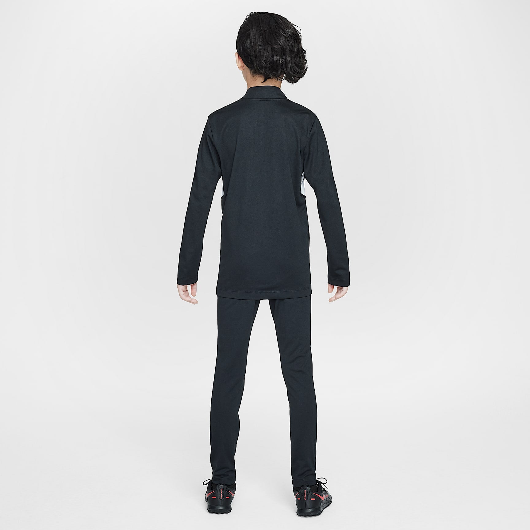 Conjunto deportivo de fútbol Dri-FIT para niños talla grande Nike Academy – Negro/Blanco/Blanco – vista 2