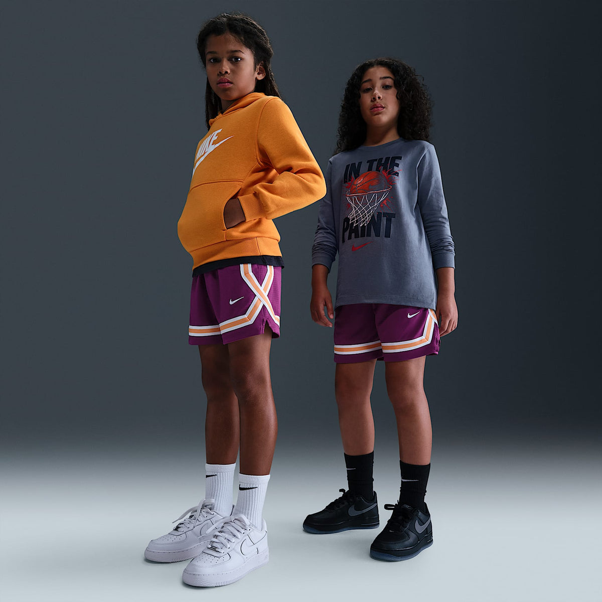 Shorts de básquetbol Dri-FIT de 13 cm para niños talla grande Nike Crossover – Baya resaltado/Blanco – vista 1