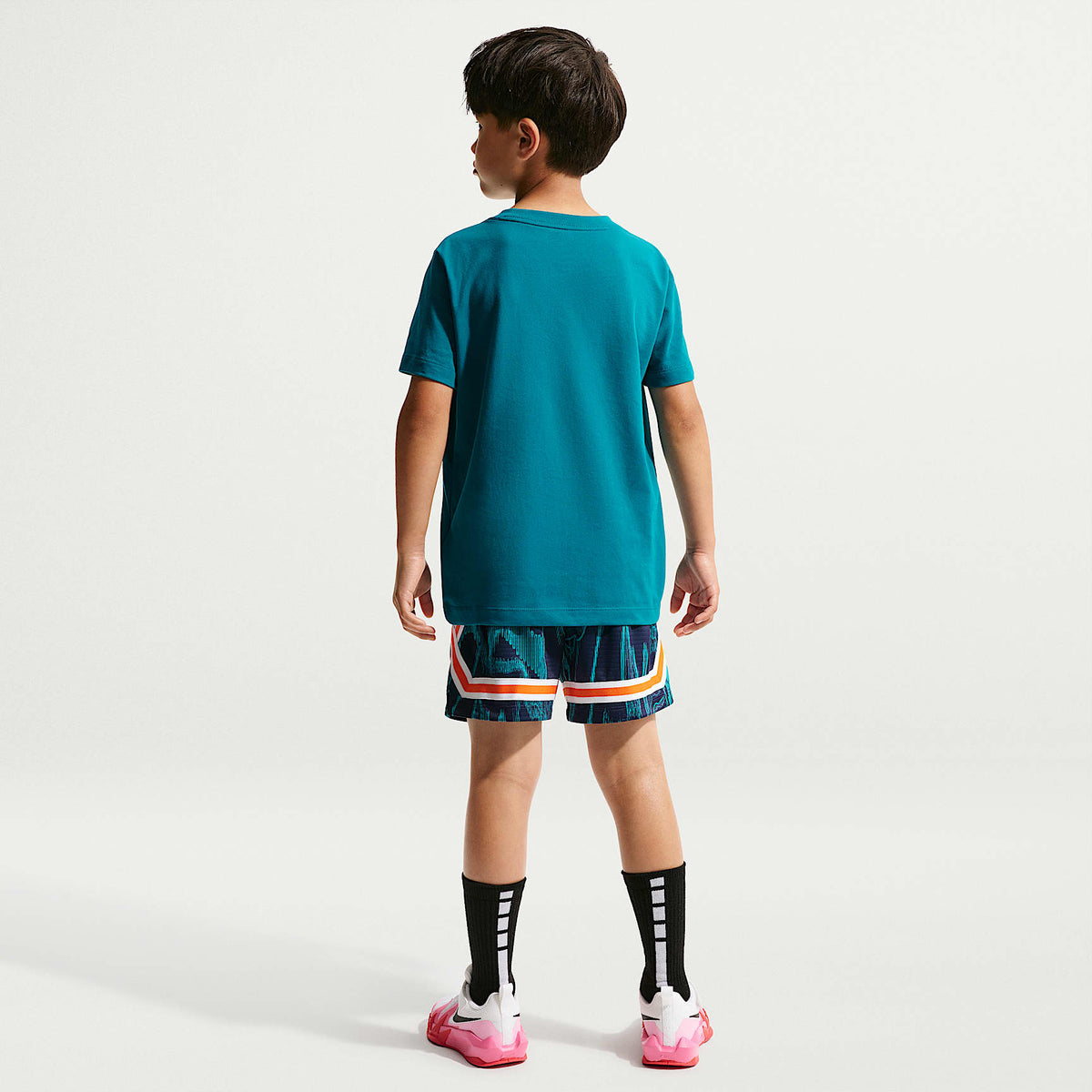 Shorts de básquetbol Dri-FIT para niños talla grande Nike Crossover – Azul marino medianoche/Blanco – vista 6