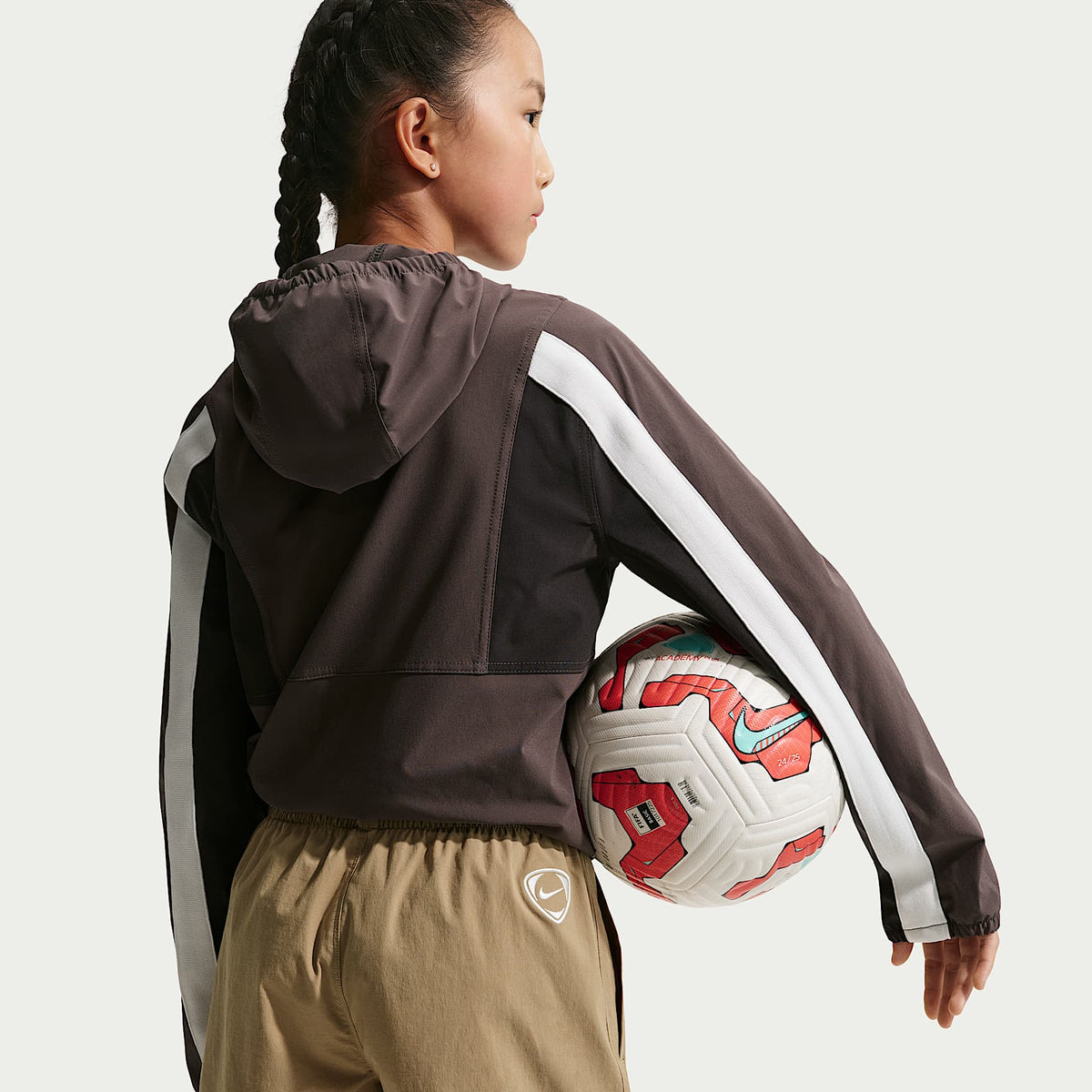Shorts de fútbol Dri-FIT Nike Energy para niños talla grande – Avellana/Sombrío apagado/Blanco cumbre/Blanco cumbre – vista 5