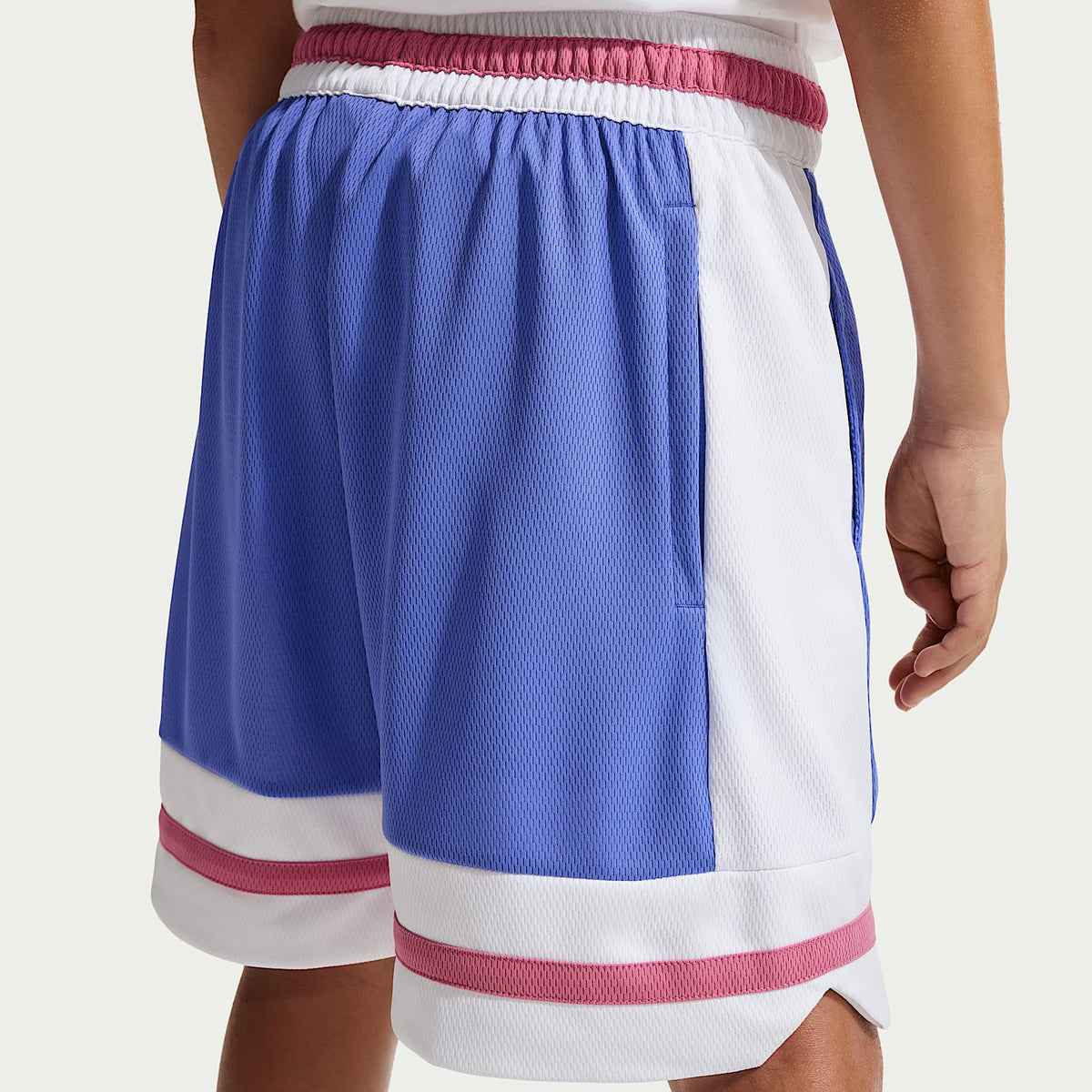 Shorts de básquetbol Nike Dri-FIT para niños talla grande – Zafiro/Blanco/Blanco – vista 3