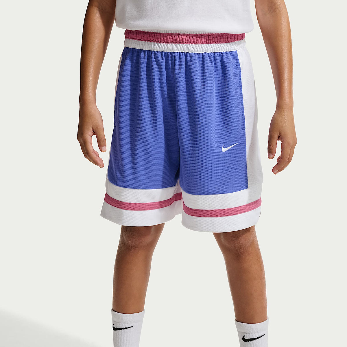 Shorts de básquetbol Nike Dri-FIT para niños talla grande – Zafiro/Blanco/Blanco – vista 2