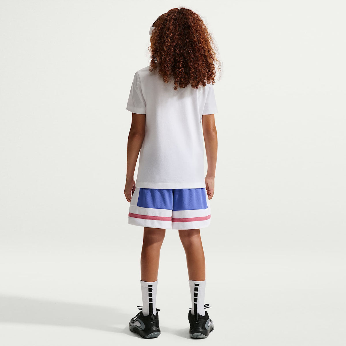 Shorts de básquetbol Nike Dri-FIT para niños talla grande – Zafiro/Blanco/Blanco – vista 5