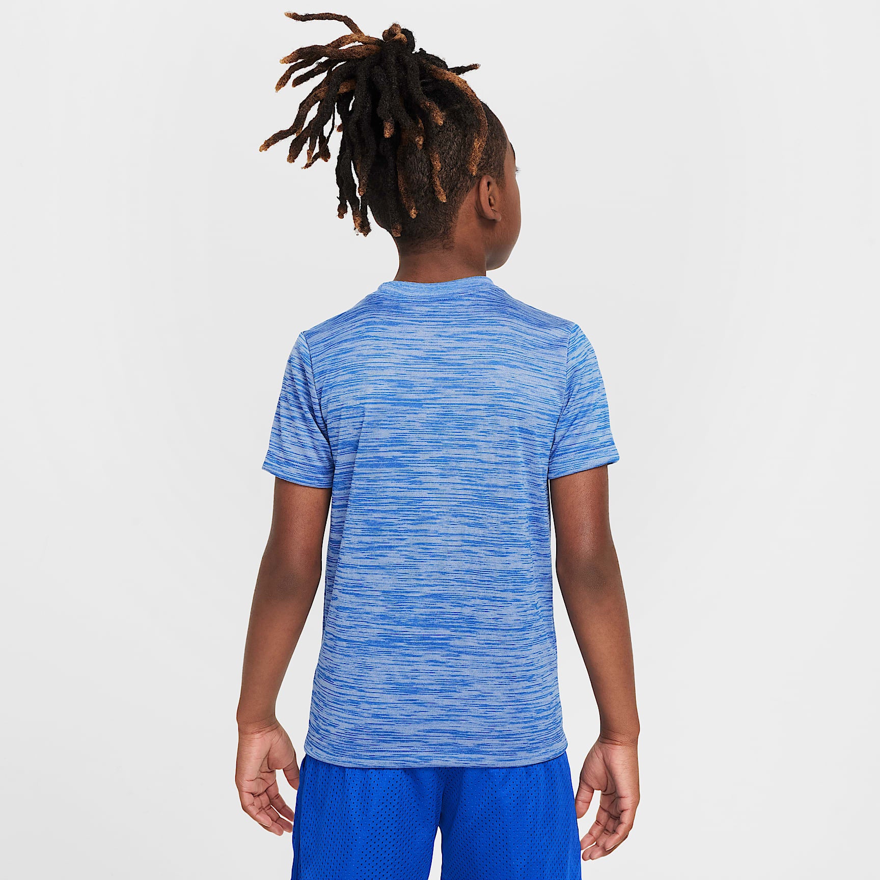 Playera de entrenamiento Dri-FIT para niños talla grande Nike Legend – Royal juego/Puro/Jaspeado – vista 2