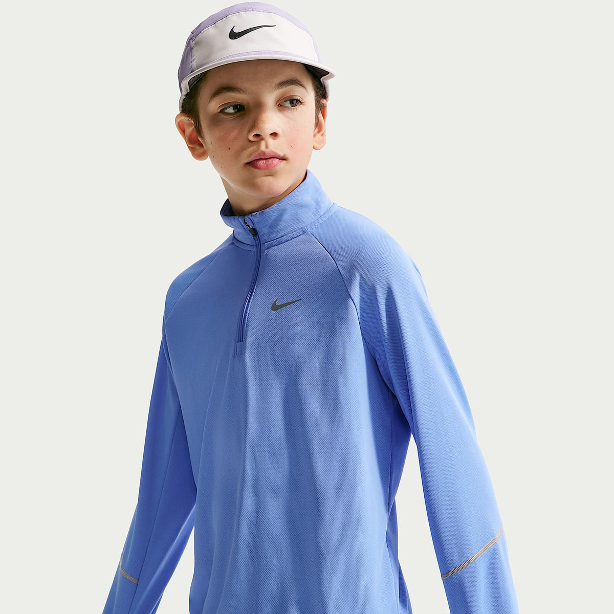 Sudadera de medio cierre Dri-FIT para niños talla grande Nike Miler – Royal pulso – vista 1