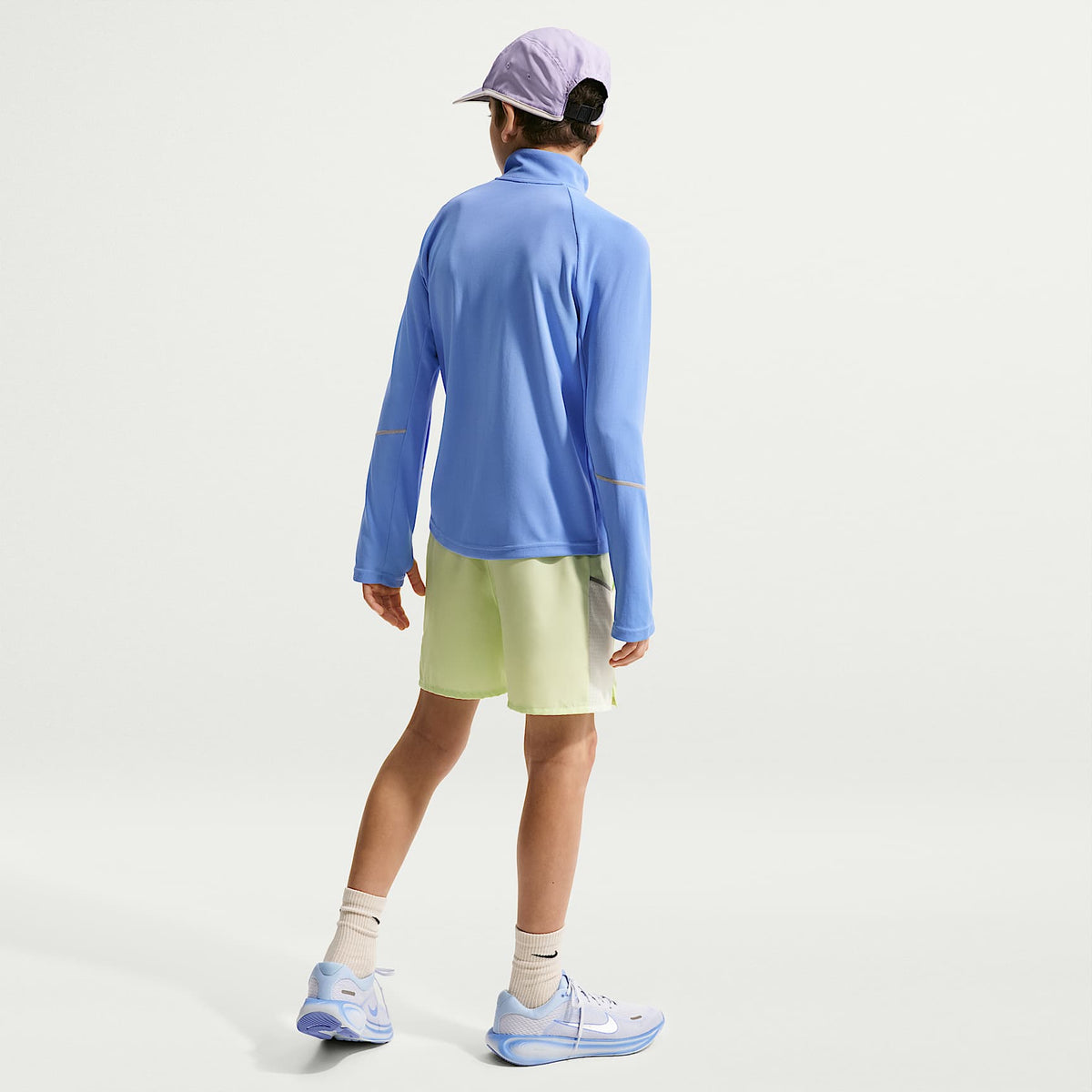 Sudadera de medio cierre Dri-FIT para niños talla grande Nike Miler – Royal pulso – vista 5
