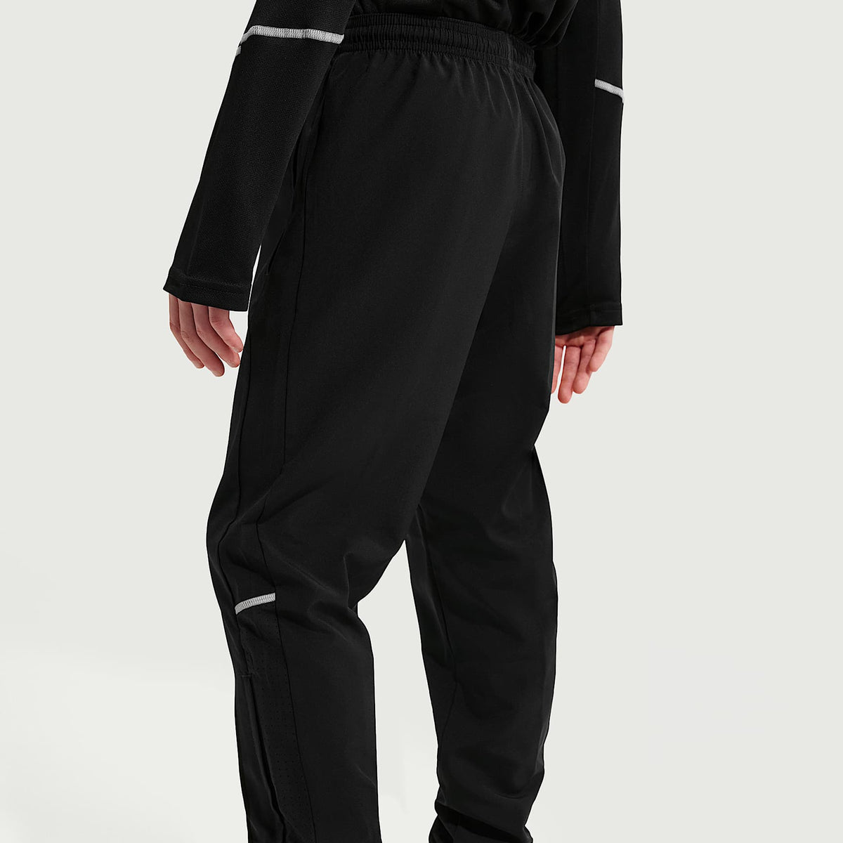 Pants de tejido Woven Dri-FIT para niños talla grande Nike Miler – Negro – vista 3