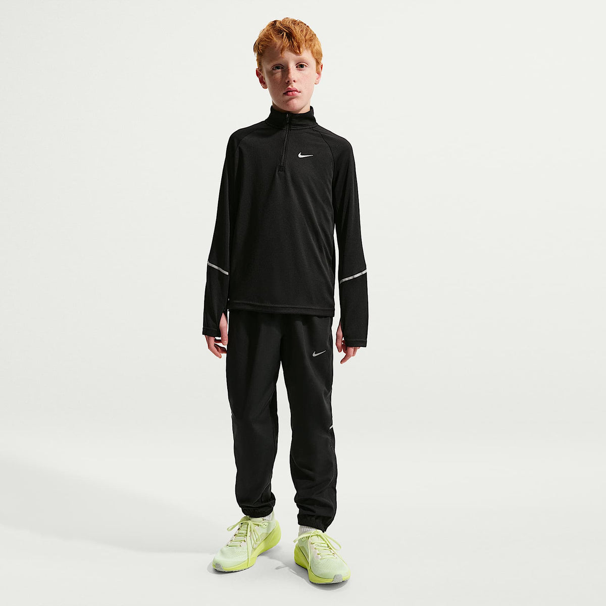 Pants de tejido Woven Dri-FIT para niños talla grande Nike Miler – Negro – vista 1