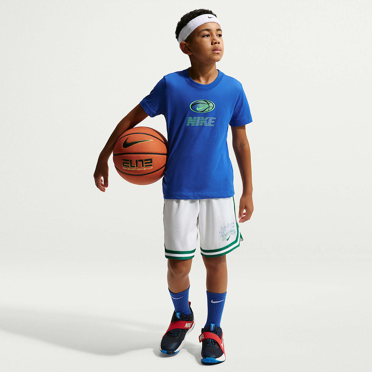 Playera Dri-FIT para niños de talla grande Nike – Royal juego – vista 4