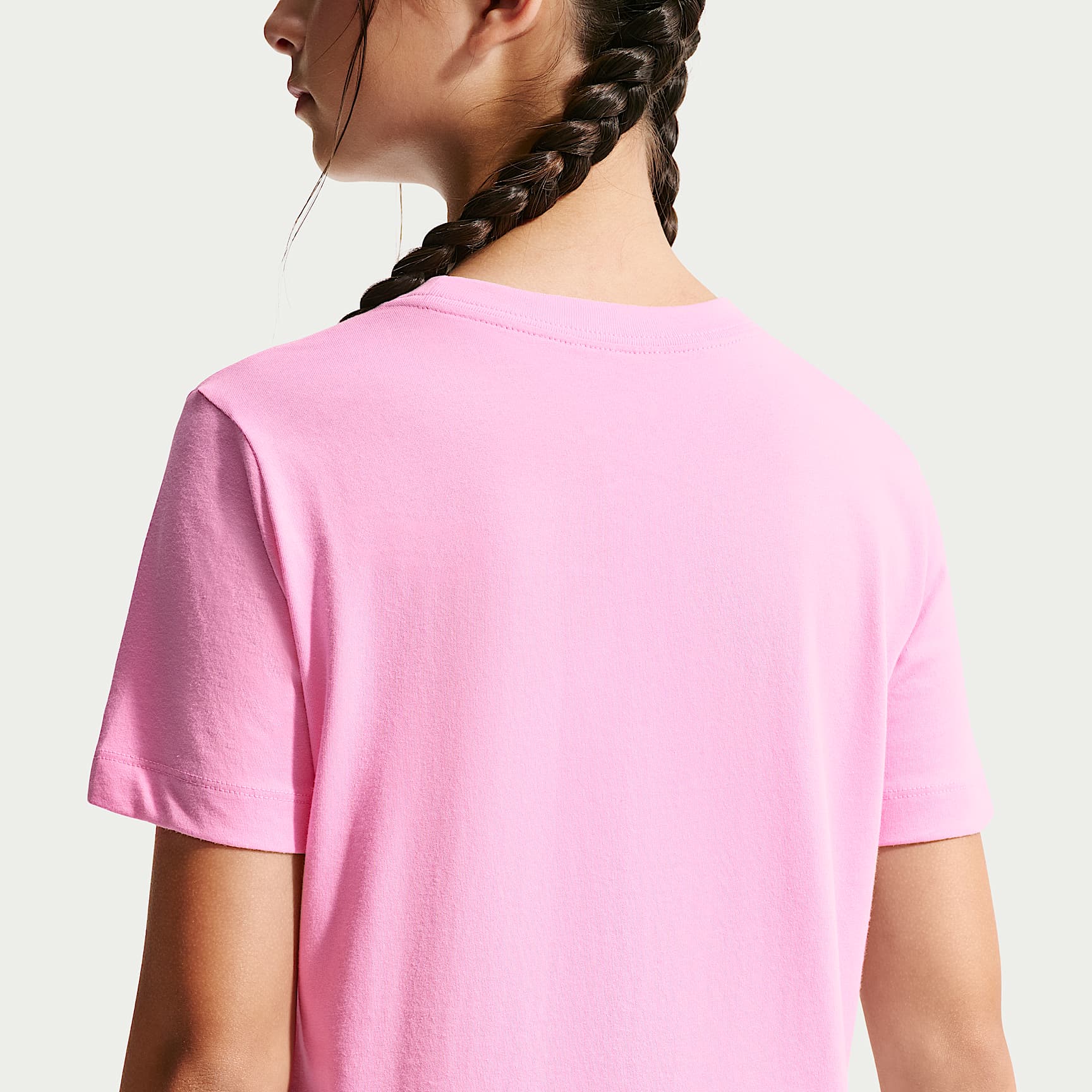 Playera Dri-FIT para niños de talla grande Nike – Rosa amanecer – vista 2