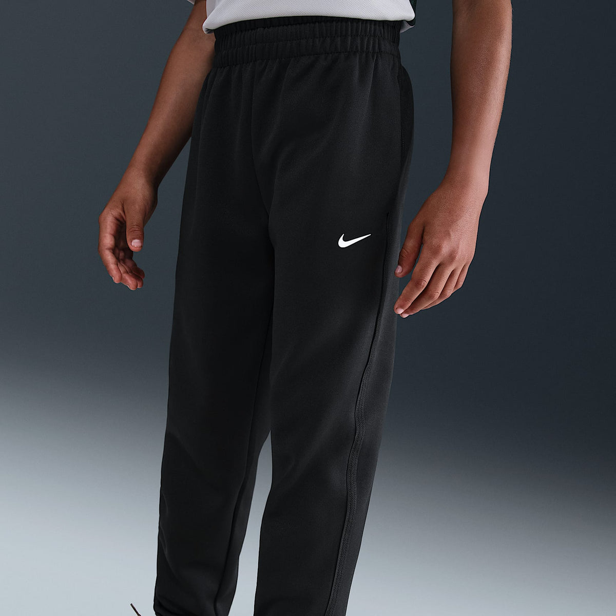 Pants de tejido Knit para niños talla grande Nike Multi – Negro/Negro/Blanco – vista 2