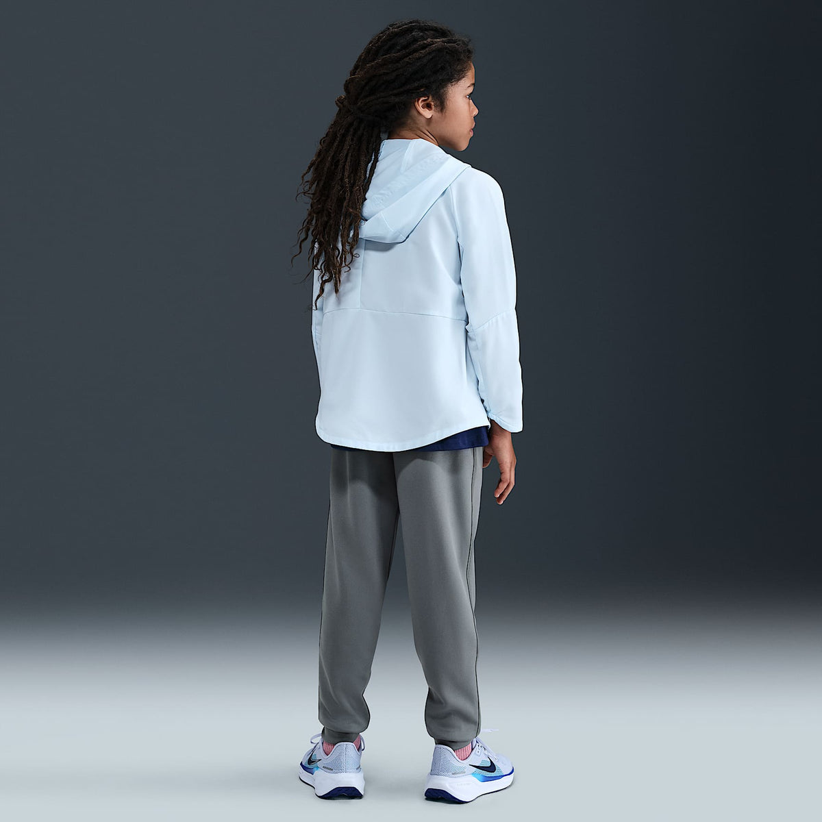 Pants de tejido Knit para niños talla grande Nike Multi – Gris humo/Negro/Blanco – vista 6