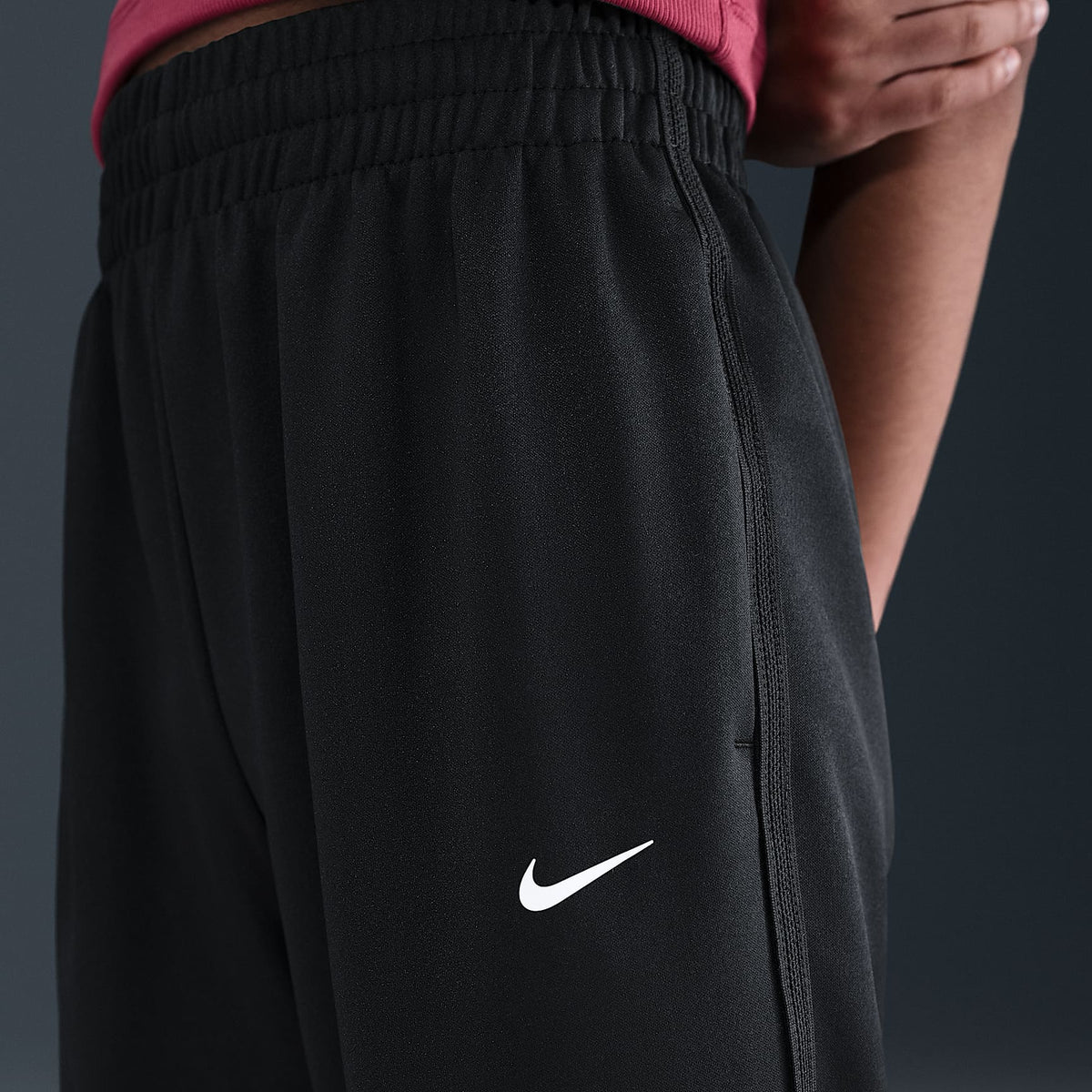 Pants de tejido Knit para niños talla grande Nike Multi – Negro/Negro/Blanco – vista 3