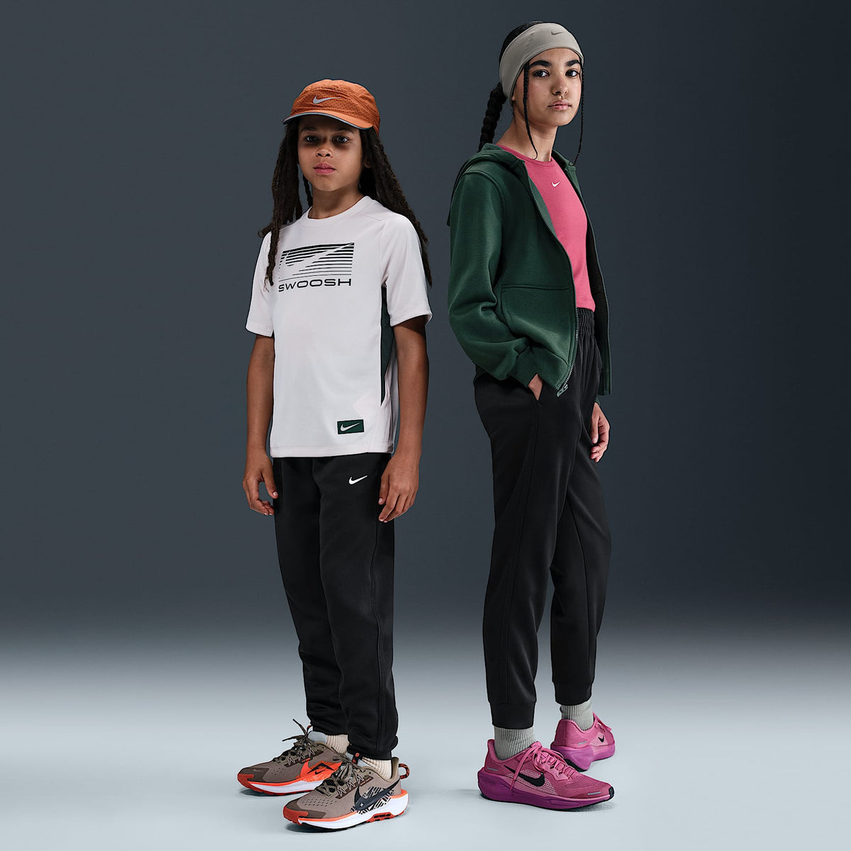 Pants de tejido Knit para niños talla grande Nike Multi – Negro/Negro/Blanco – vista 1