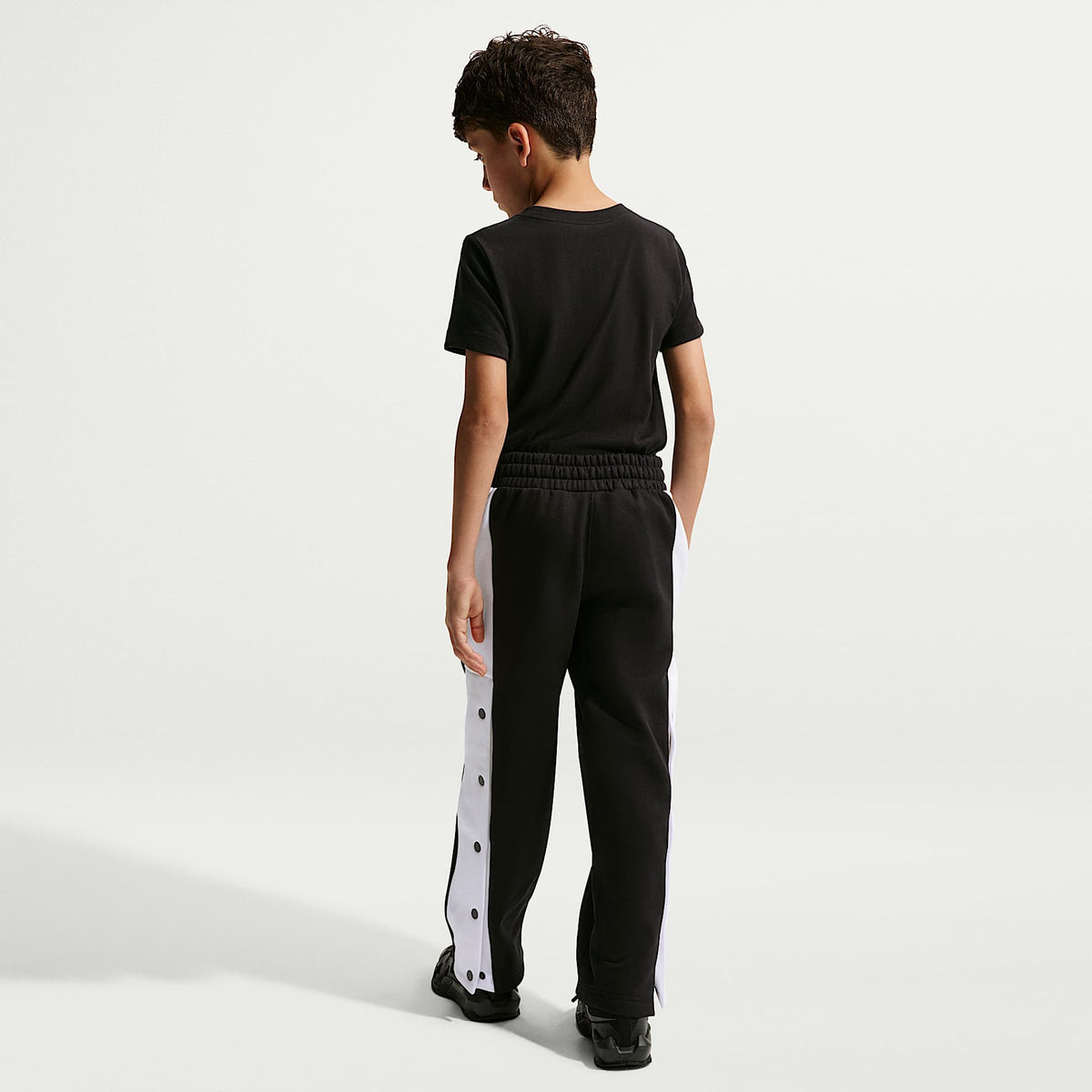 Pants de básquetbol para niño talla grande Nike – Negro/Blanco/Blanco – vista 6