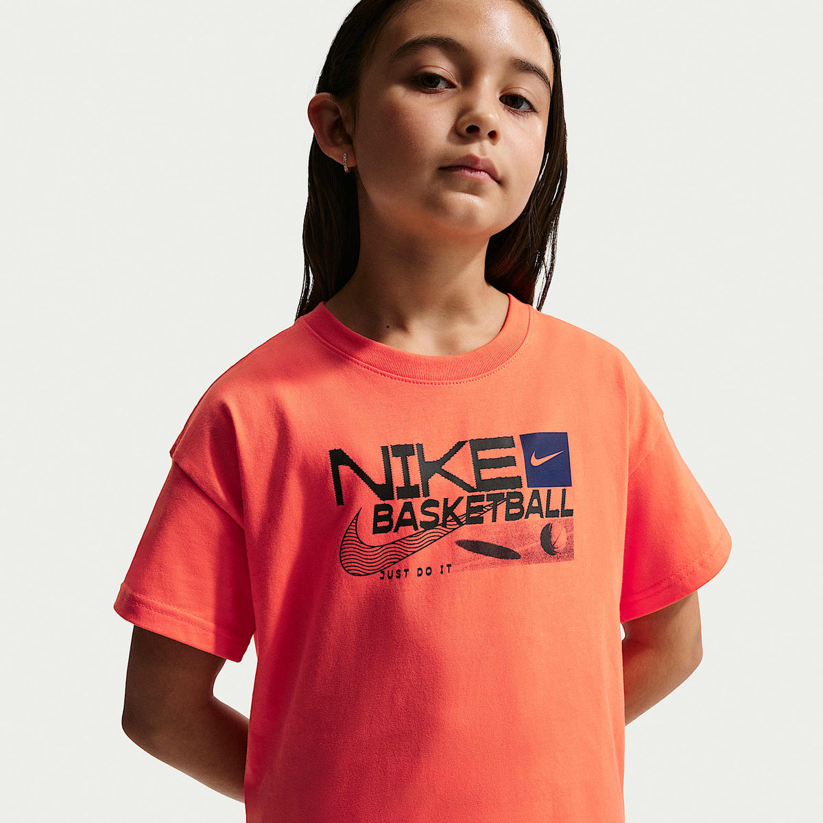 Playera para niños Nike Sportswear – Naranja césped – vista 1