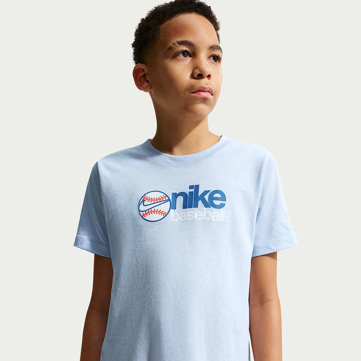 Playera de béisbol para niños talla grande Nike – Azul hidrógeno – vista 1