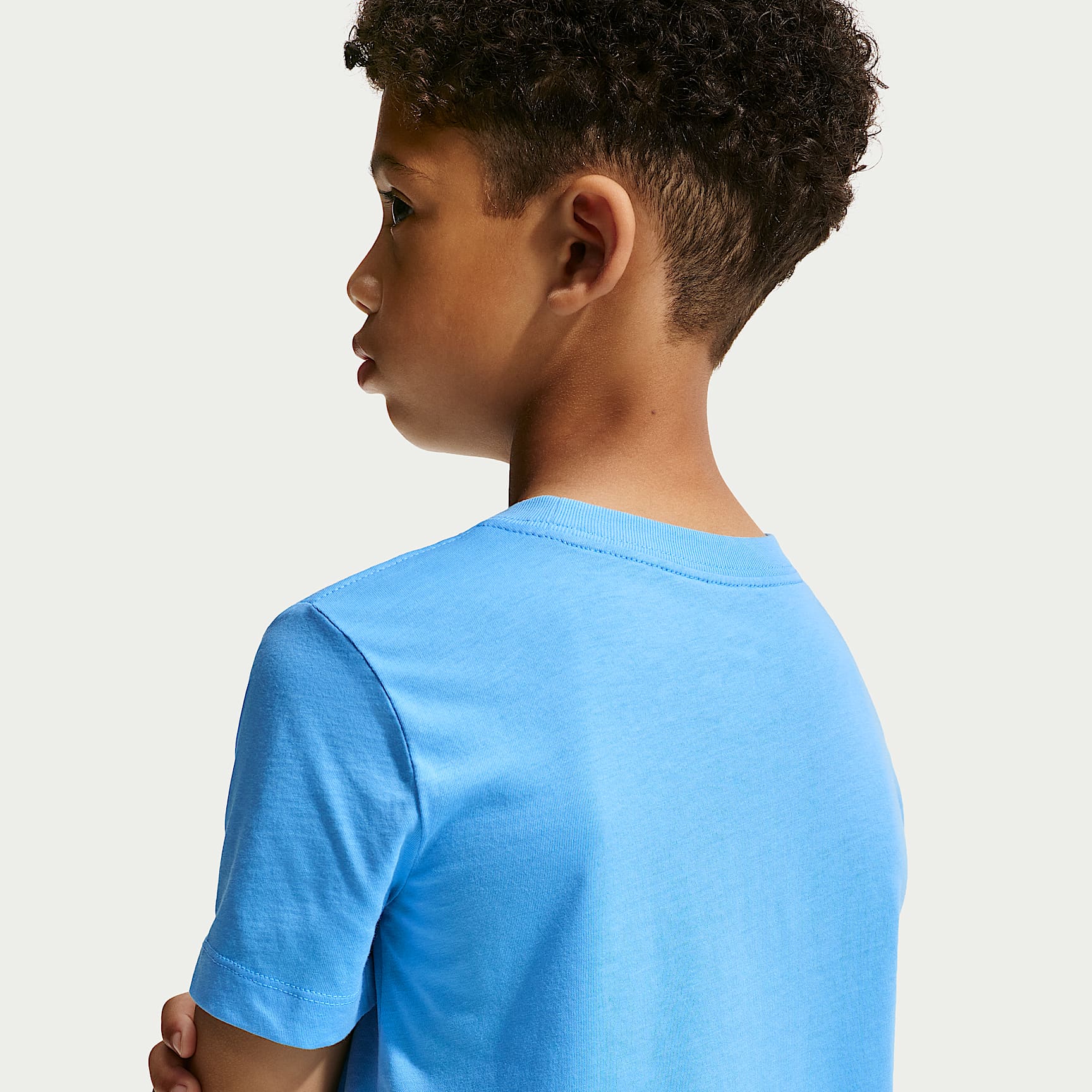 Playera de béisbol para niños talla grande Nike – Azul fútbol – vista 2