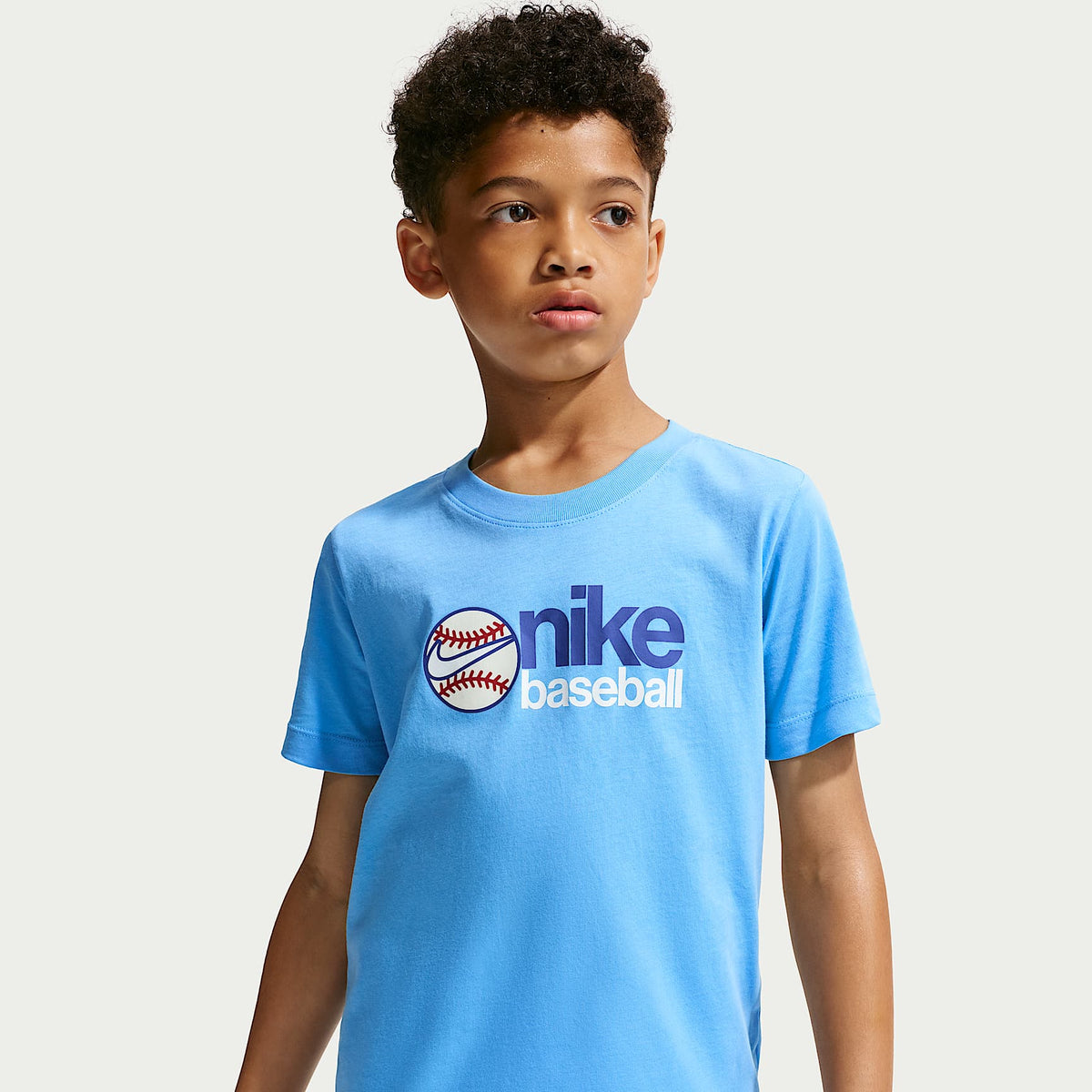 Playera de béisbol para niños talla grande Nike – Azul fútbol – vista 1
