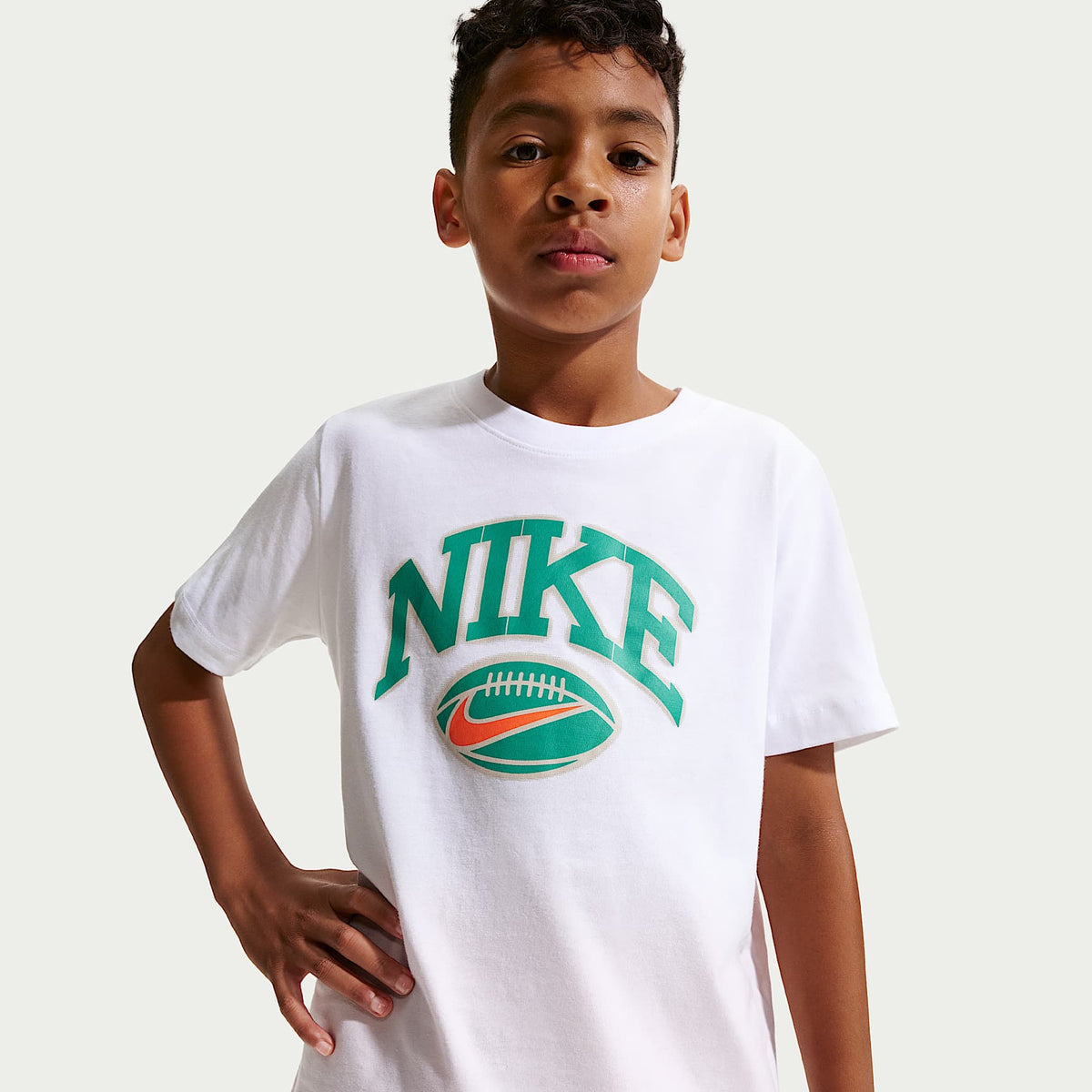 Playera de fútbol para niños talla grande Nike – Blanco – vista 1