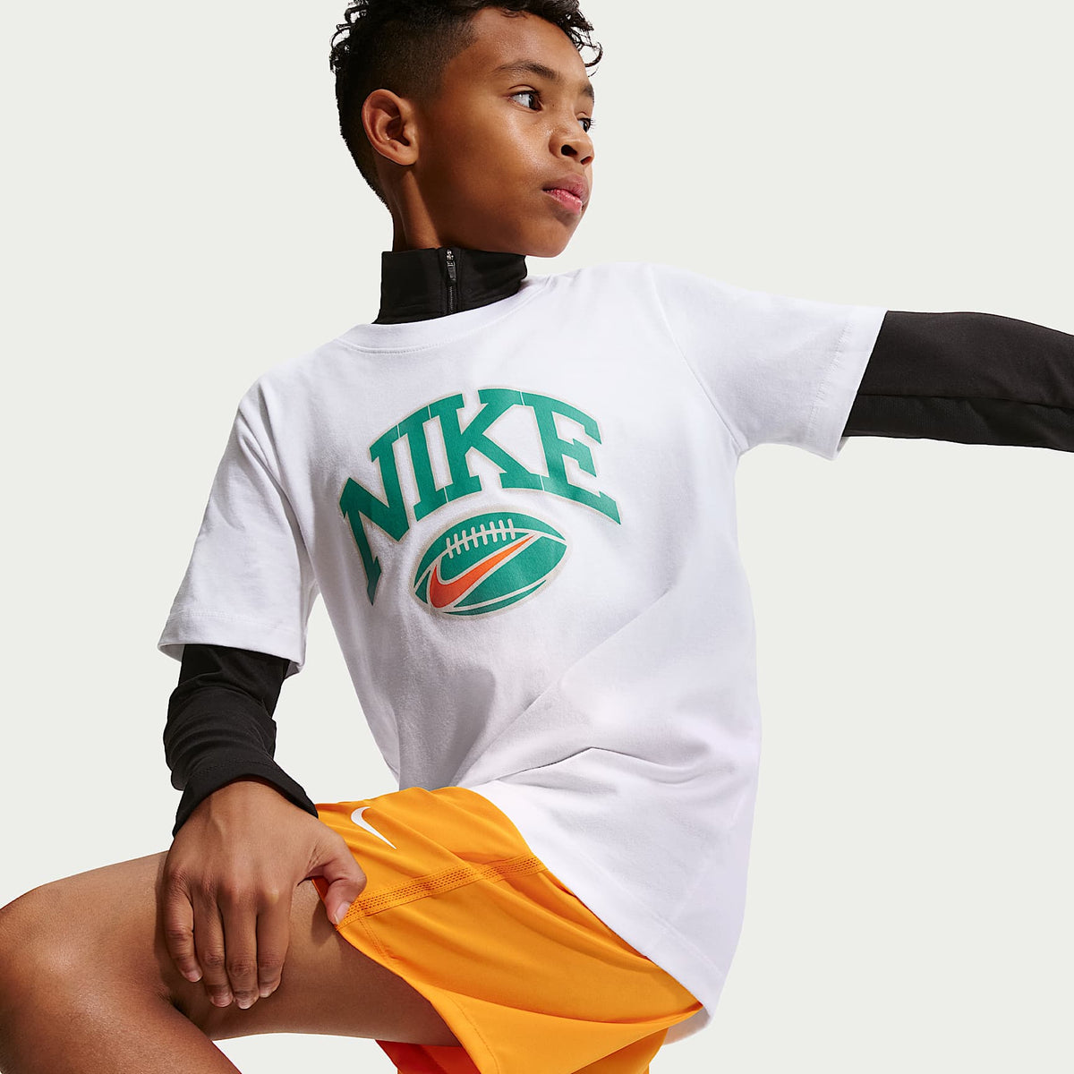 Playera de fútbol para niños talla grande Nike – Blanco – vista 3