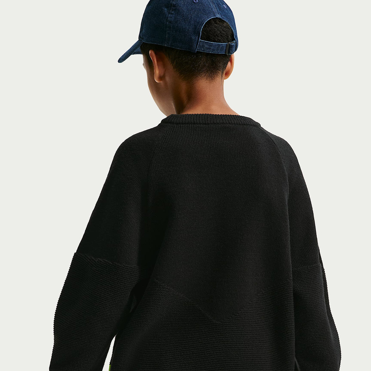 Suéter de cuello redondo para niños talla grande Nike Sportswear – Negro – vista 5