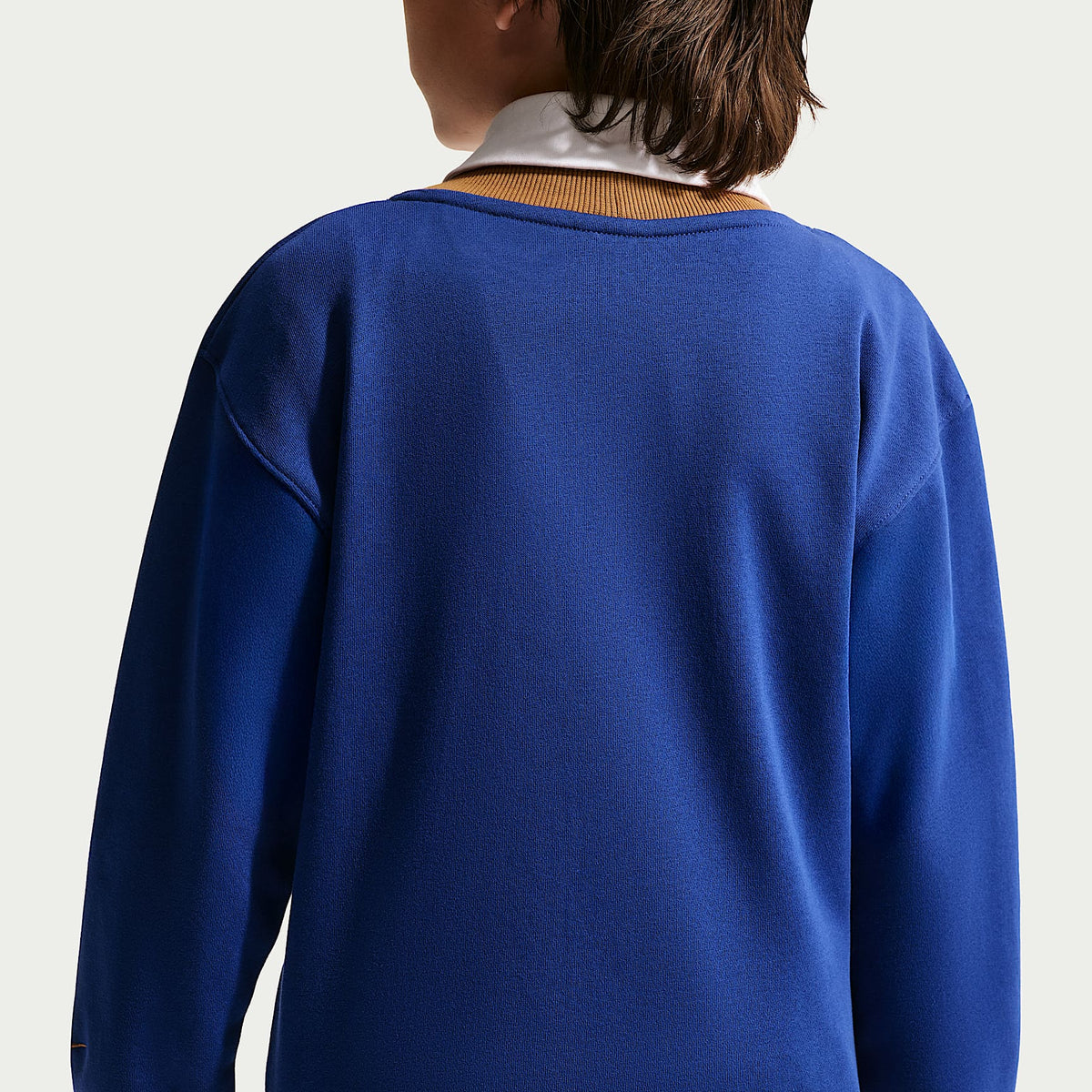 Cárdigan para niños talla grande Nike Sportswear Club – Azul royal intenso/Marrón cerveza/Marrón cerveza – vista 5