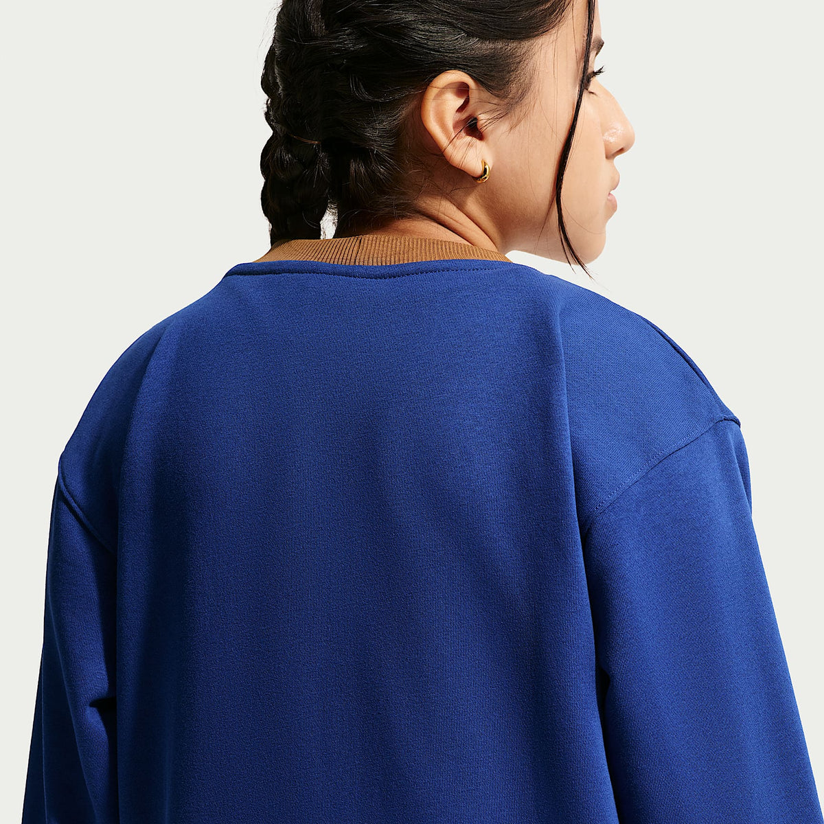 Cárdigan para niños talla grande Nike Sportswear Club – Azul royal intenso/Marrón cerveza/Marrón cerveza – vista 4